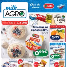 Milk Agro leták - náhľad letáku platný od 21.01.2026