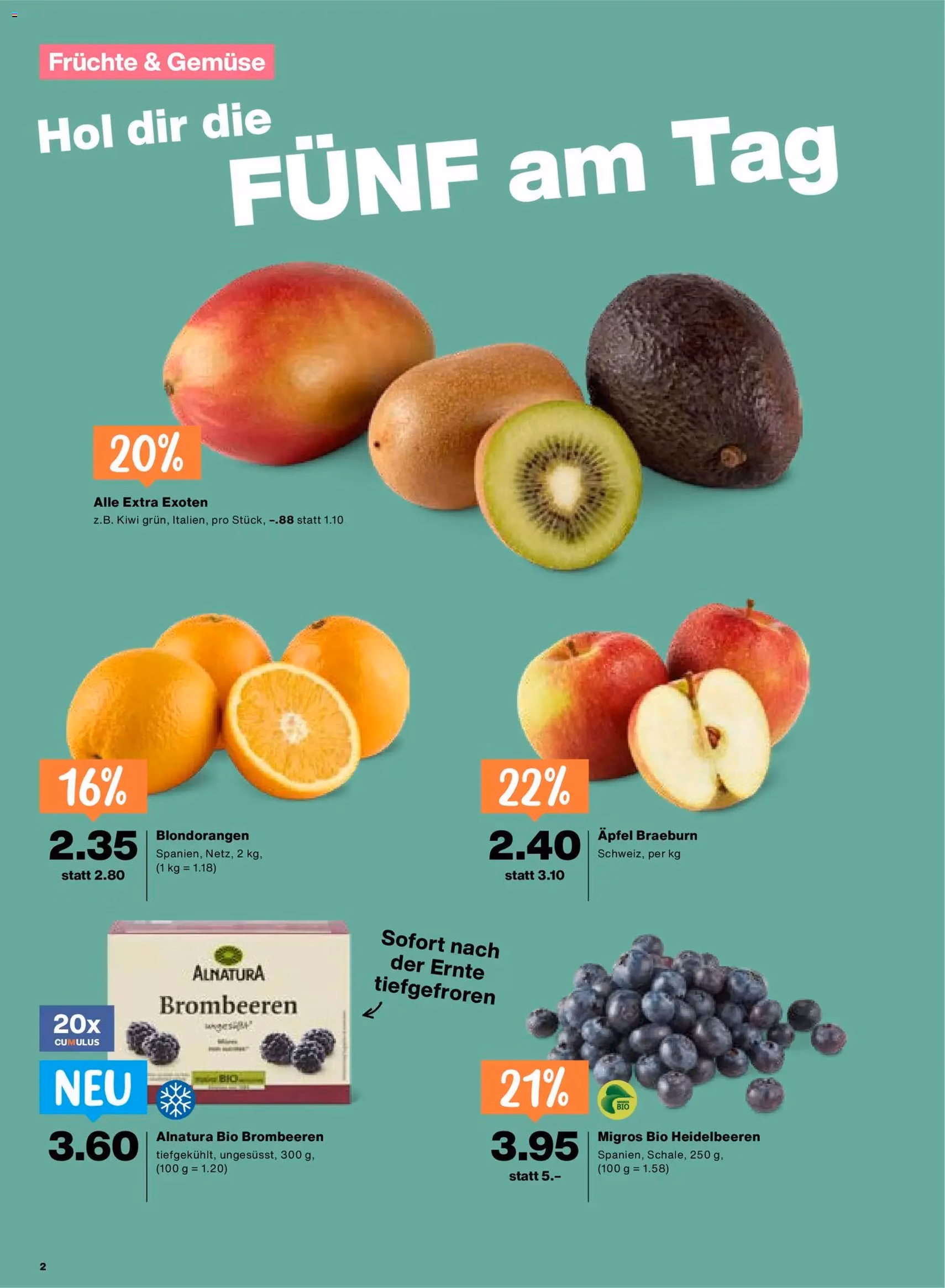 Migros aktionen - Gültiger Prospekt ab 26.03.2026, Seite 2 von insgesamt 24