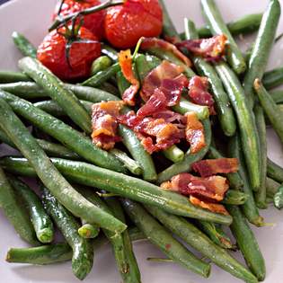 Recipe preview Green beans with bacon