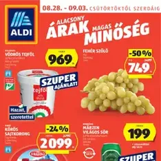 Aldi Akciós újság - szórólap előnézete érvényes 2025.08.28. -tól