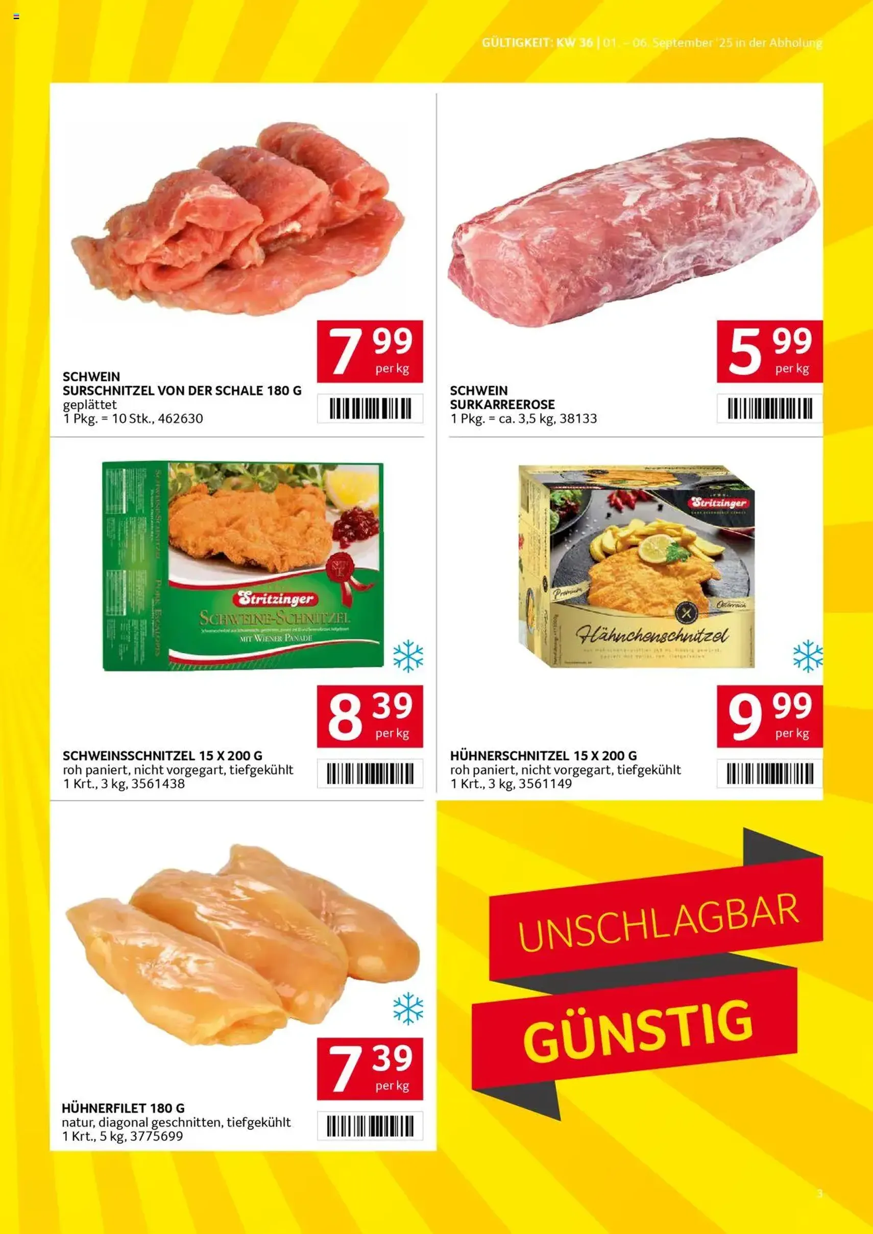 Transgourmet Flugblatt - Gültiger Prospekt ab 31.08.2025, Seite 3 von insgesamt 32 Transgourmet Flugblatt - Gültiger Prospekt ab 31.08.2025, Seite 3 von insgesamt 32