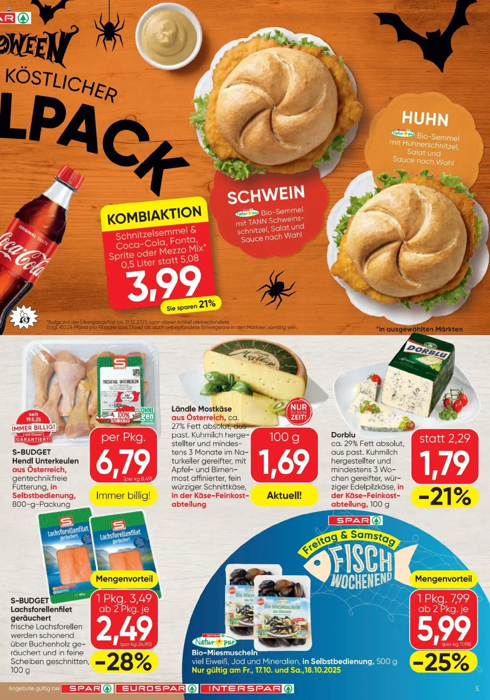 Spar Flugblatt - Gültiger Prospekt ab 16.10.2025, Seite 5 von insgesamt 16 Spar Flugblatt - Gültiger Prospekt ab 16.10.2025, Seite 5 von insgesamt 16