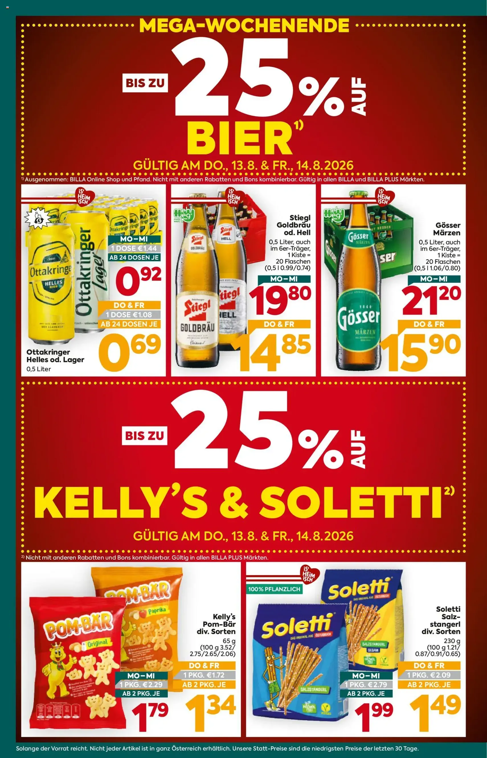 Billa Plus Flugblatt - Gültiger Prospekt ab 13.08.2026, Seite 4 von insgesamt 16