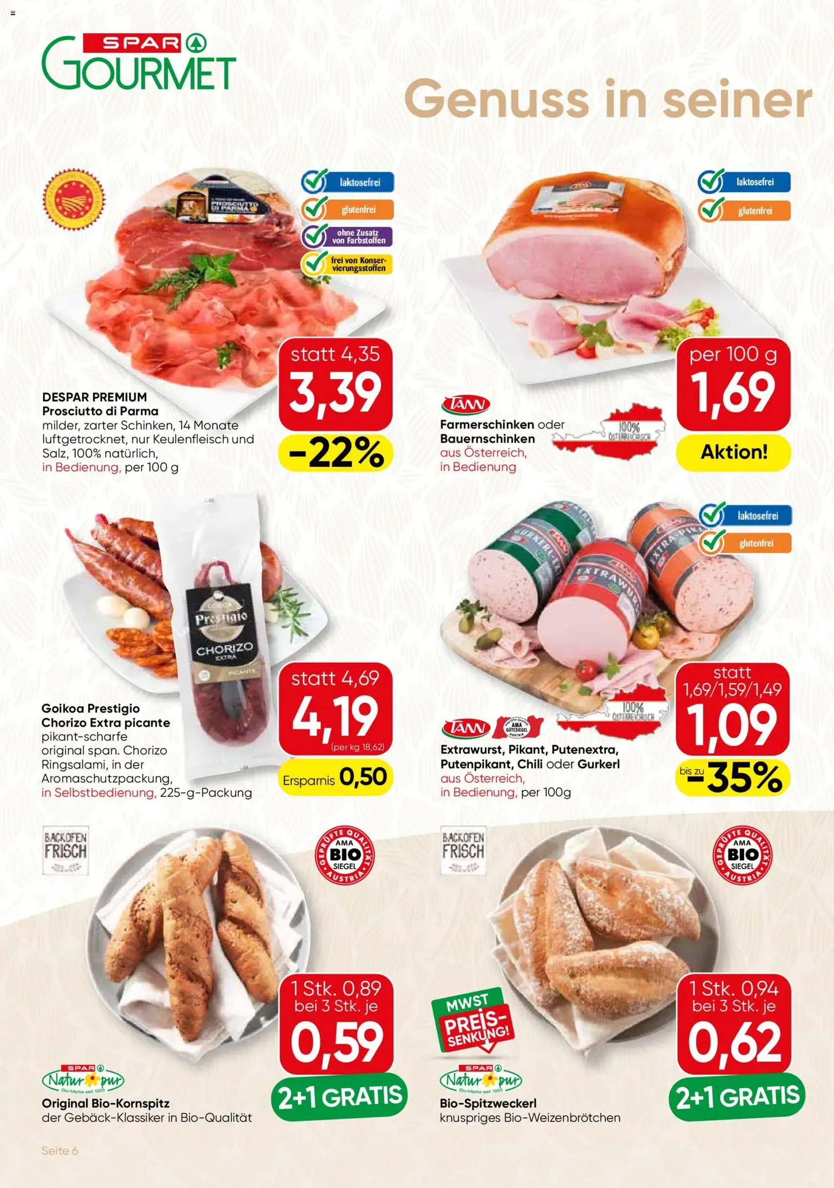 SPAR Gourmet Flugblatt - Gültiger Prospekt ab 27.08.2026, Seite 6 von insgesamt 12