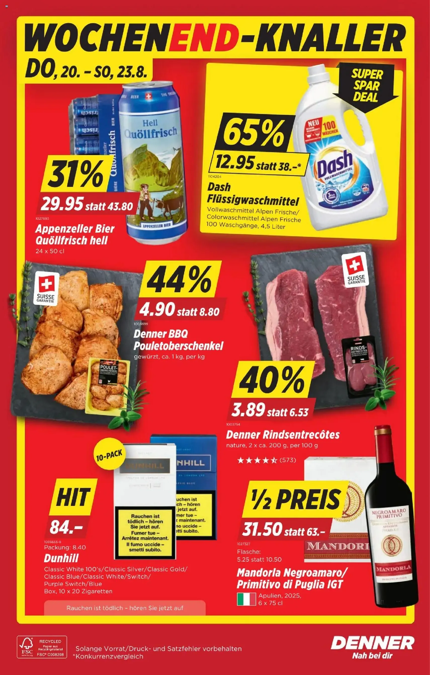 Denner aktionen - Gültiger Prospekt ab 20.08.2026, Seite 22 von insgesamt 22