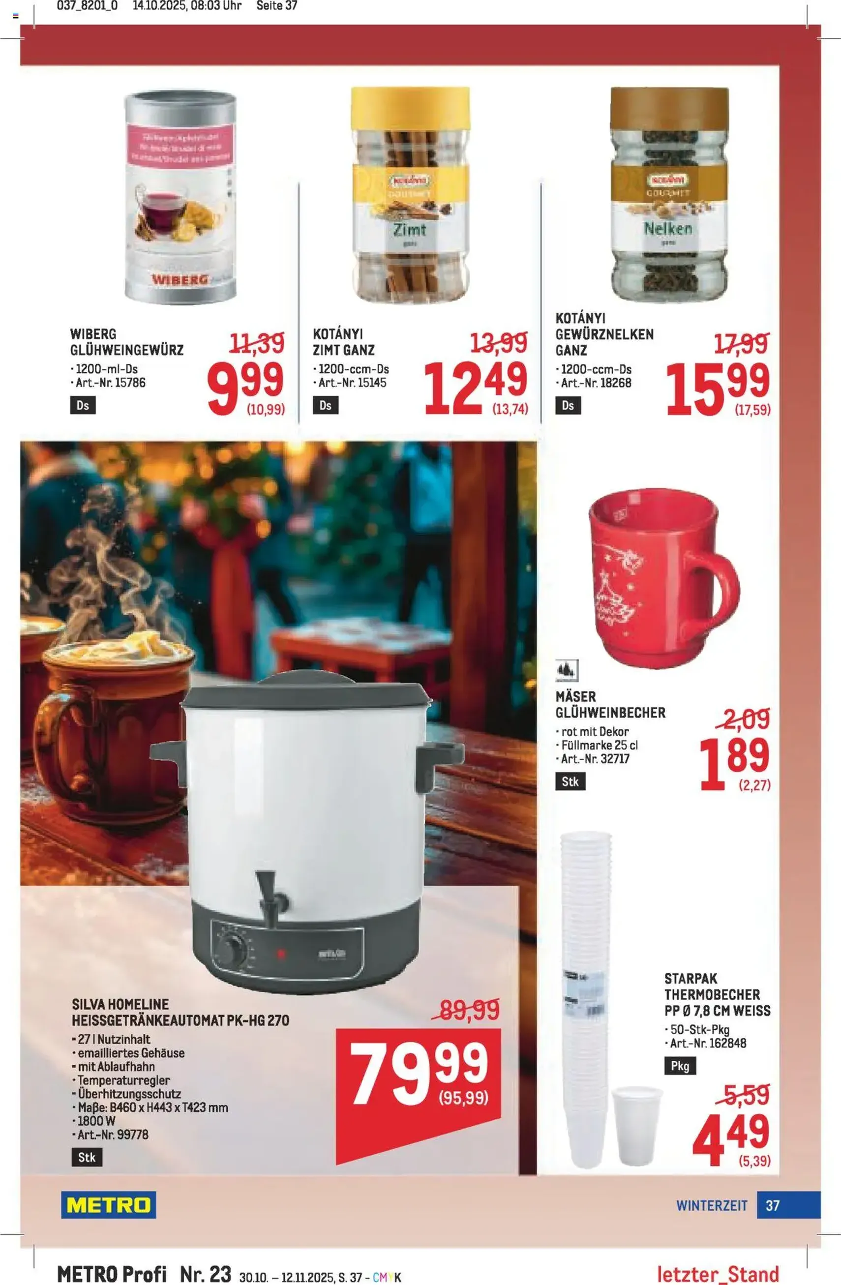Metro angebote Profi - Gültiger Prospekt ab 30.10.2025, Seite 37 von insgesamt 64 Metro angebote Profi - Gültiger Prospekt ab 30.10.2025, Seite 37 von insgesamt 64