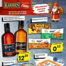 KARMEN CBA leták - náhľad letáku platný od 20.11.2025