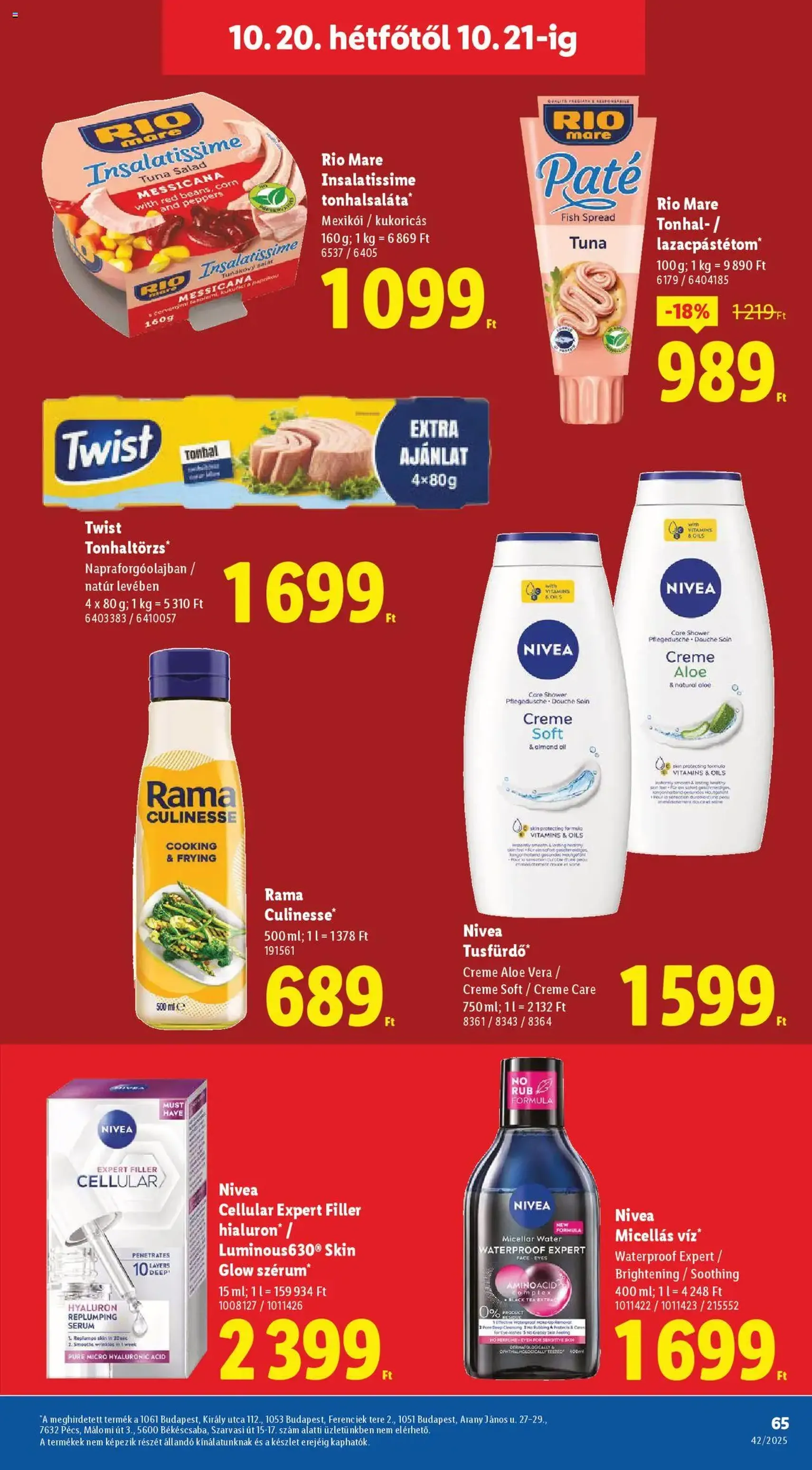 Lidl Akciós újság - 2025.10.16. érvényes szórólap 65 oldal 68 oldalból Lidl Akciós újság - 2025.10.16. érvényes szórólap 65 oldal 68 oldalból
