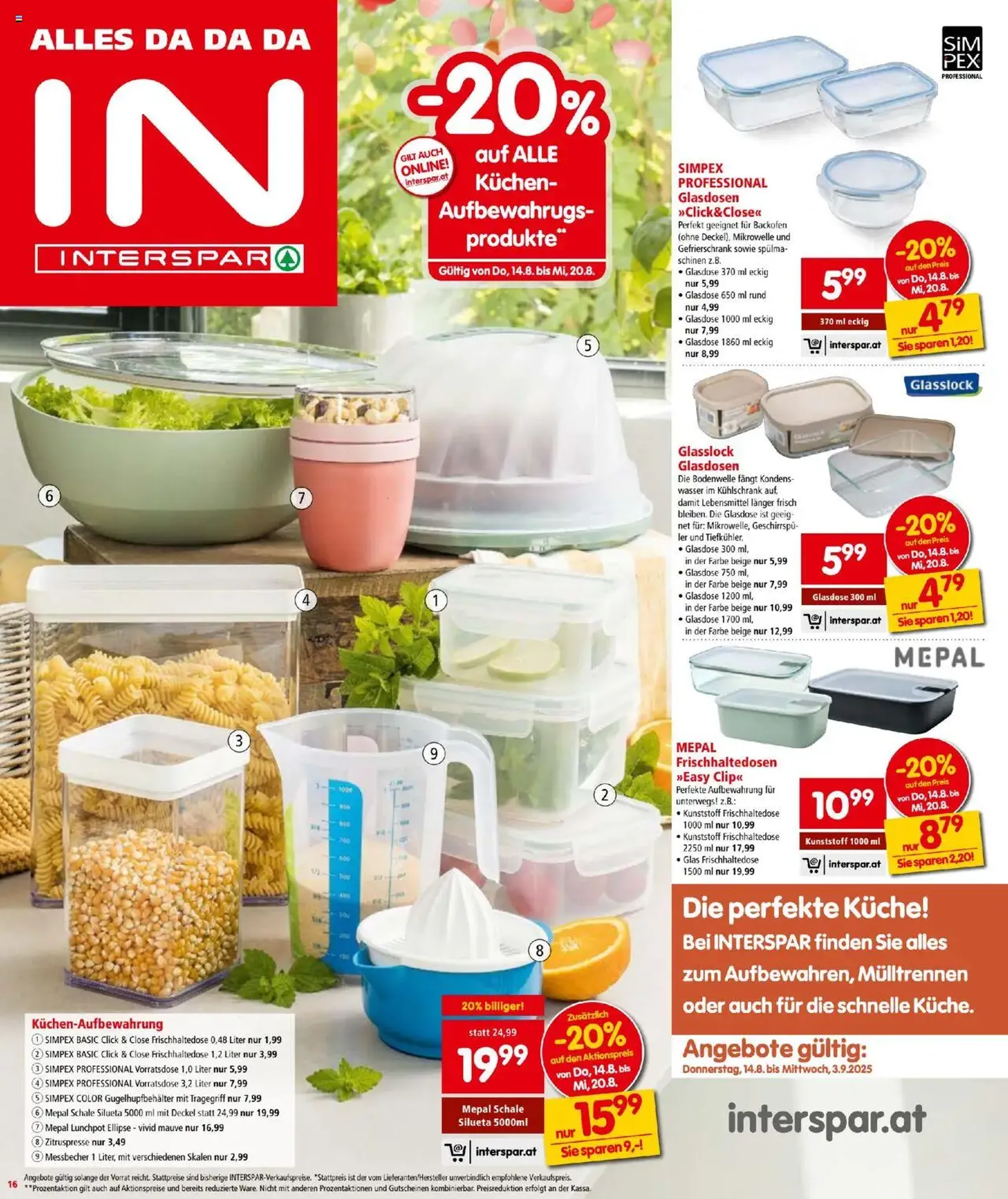 Interspar Flugblatt - Gültiger Prospekt ab 14.08.2025, Seite 16 von insgesamt 20 Interspar Flugblatt - Gültiger Prospekt ab 14.08.2025, Seite 16 von insgesamt 20