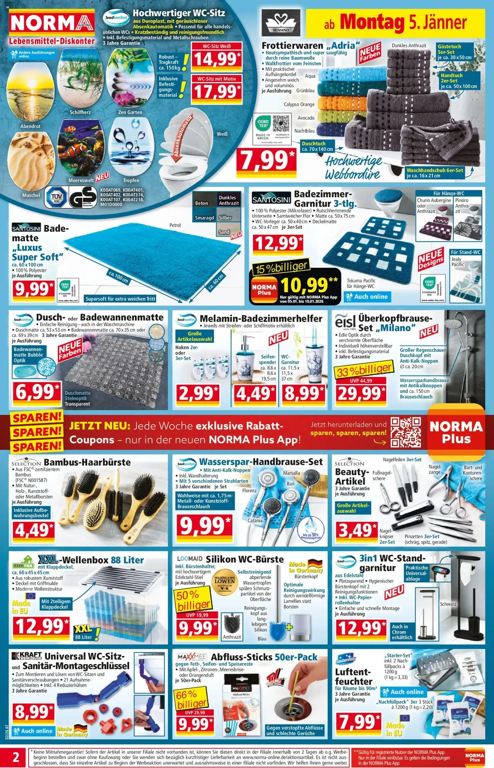 Norma Flugblatt - Gültiger Prospekt ab 05.01.2025, Seite 2 von insgesamt 20
