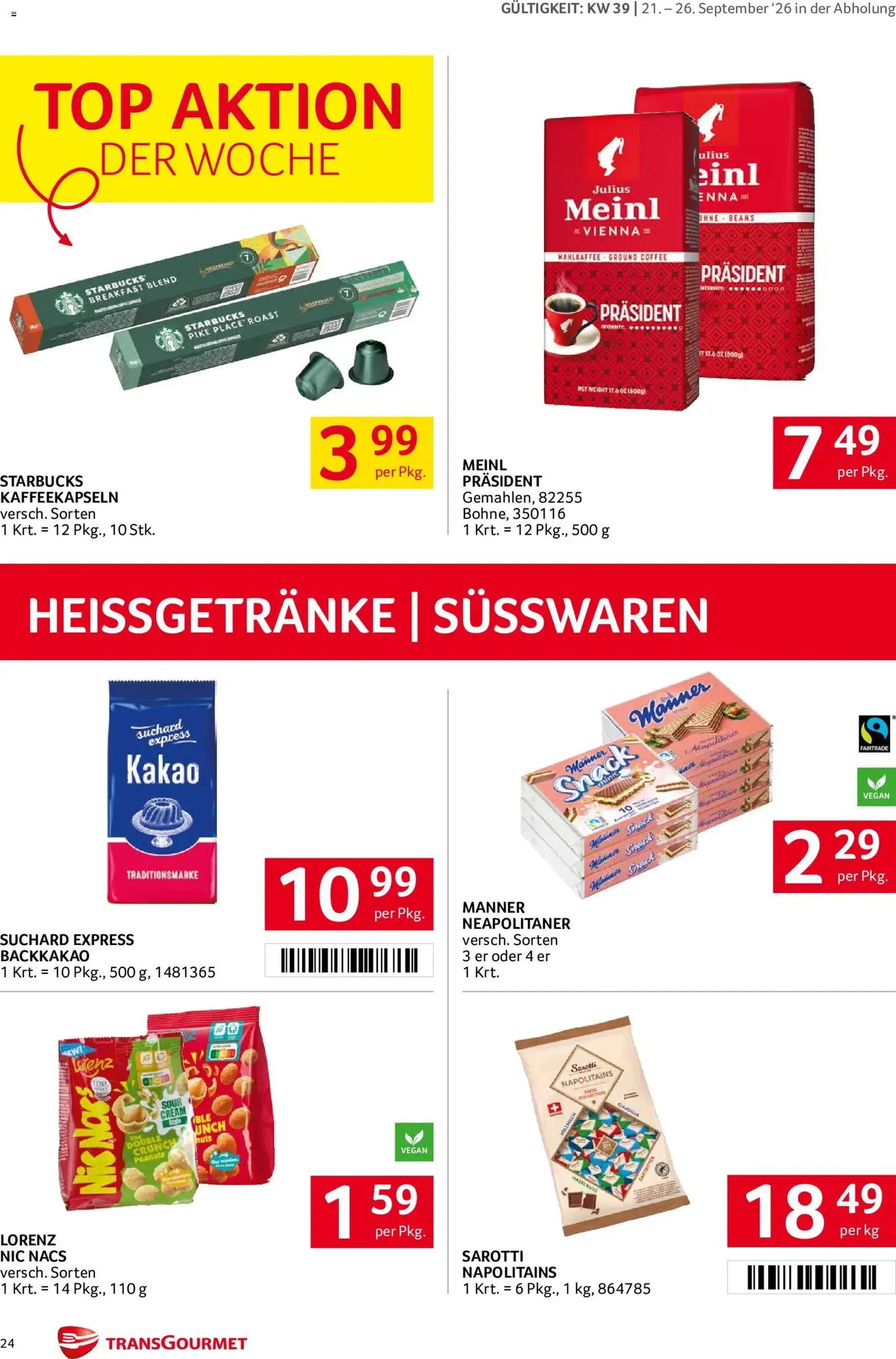 Transgourmet Flugblatt - Gültiger Prospekt ab 20.09.2026, Seite 22 von insgesamt 38