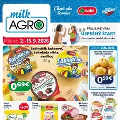Milk Agro leták - náhľad letáku platný od 02.09.2026