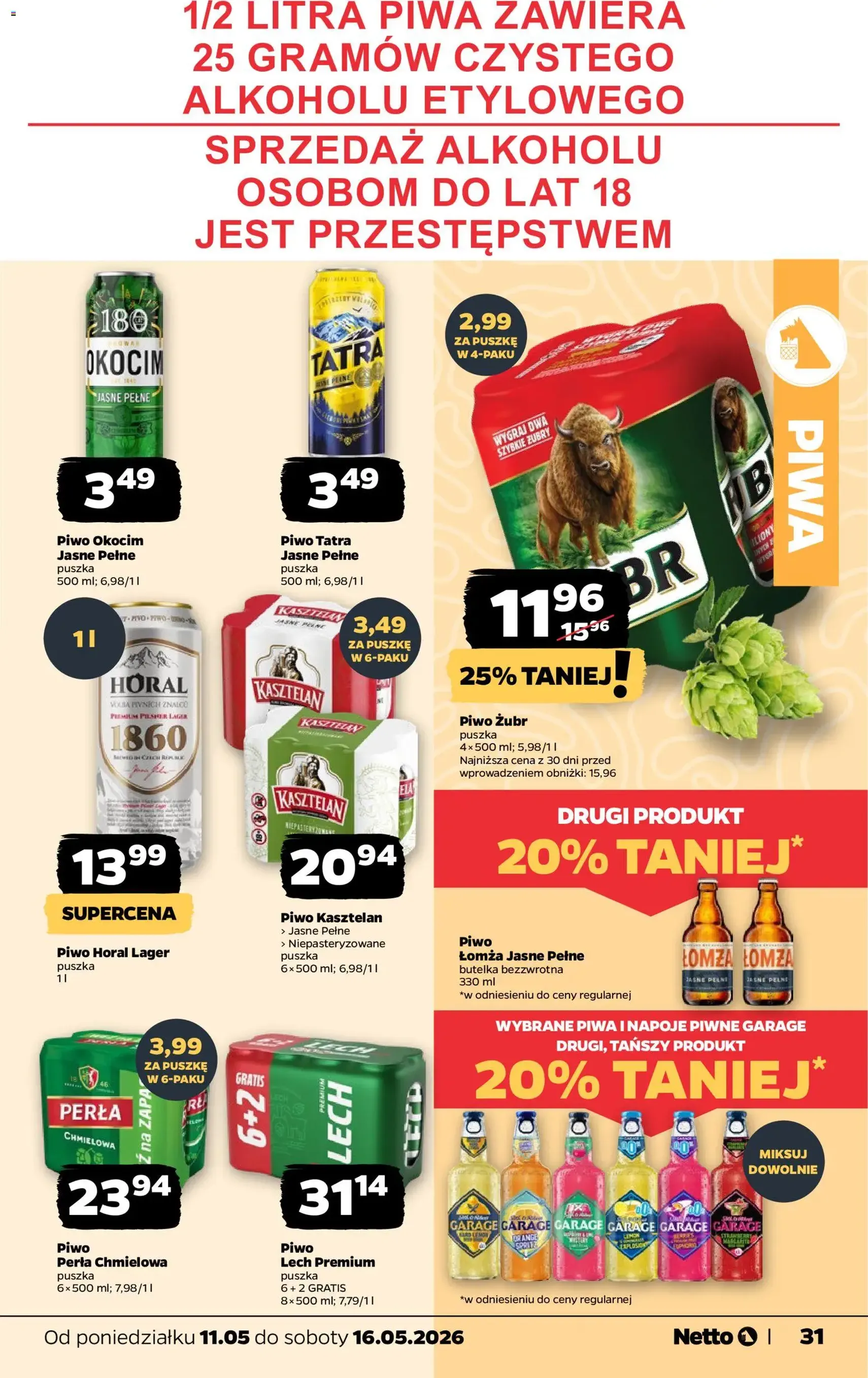 Netto gazetka od poniedziałku spożywcza - ważny gazetka od 11.05.2026 strona 31 z 36