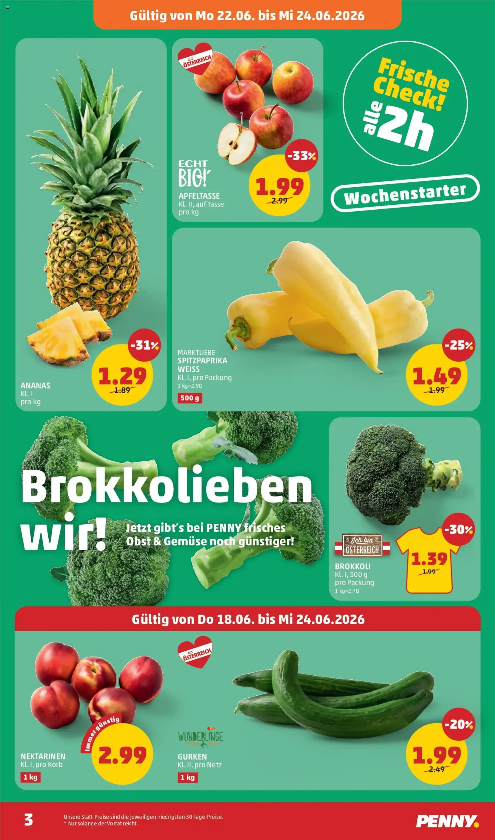 Penny Markt Schmankerl Post - Gültiger Prospekt ab 18.06.2026, Seite 3 von insgesamt 32