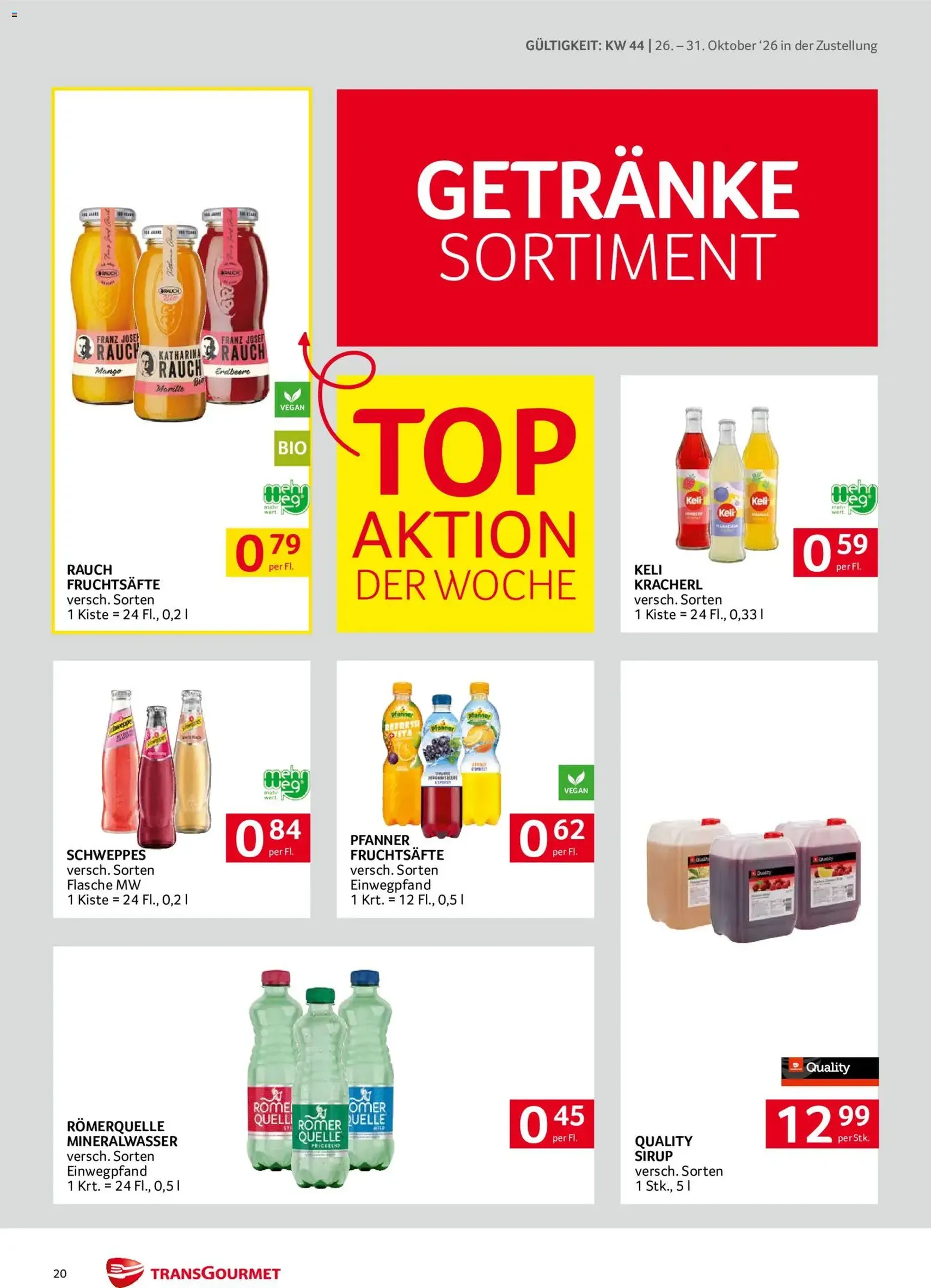 Transgourmet Flugblatt - Gültiger Prospekt ab 26.10.2026, Seite 20 von insgesamt 28