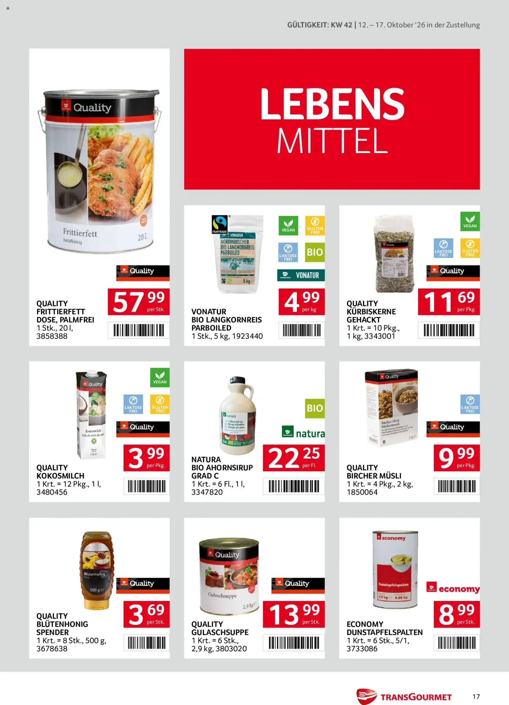 Transgourmet Flugblatt - Gültiger Prospekt ab 11.10.2026, Seite 17 von insgesamt 32