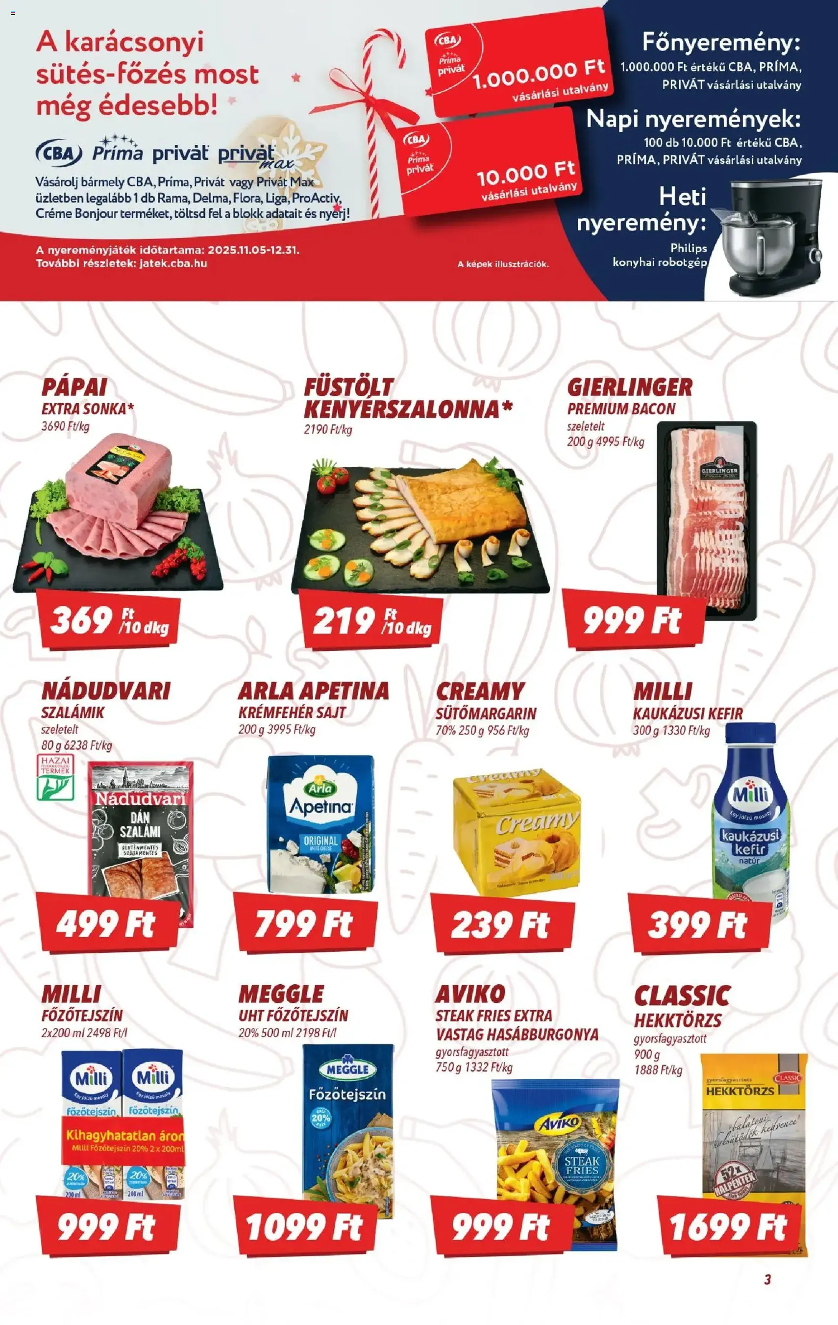 CBA Akciós újság - 2025.12.18. érvényes szórólap 3 oldal 8 oldalból