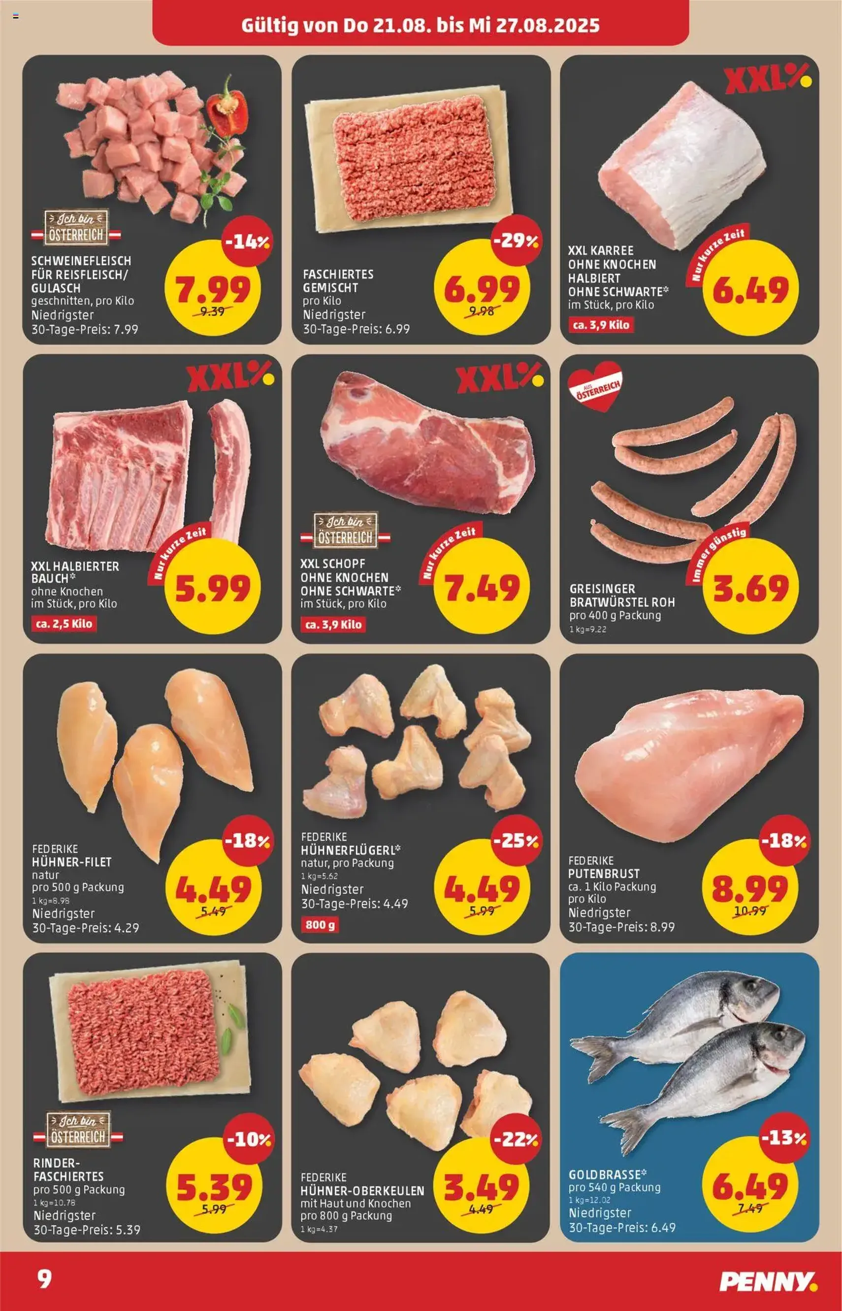 Penny Markt Flugblatt - Gültiger Prospekt ab 21.08.2025, Seite 9 von insgesamt 32