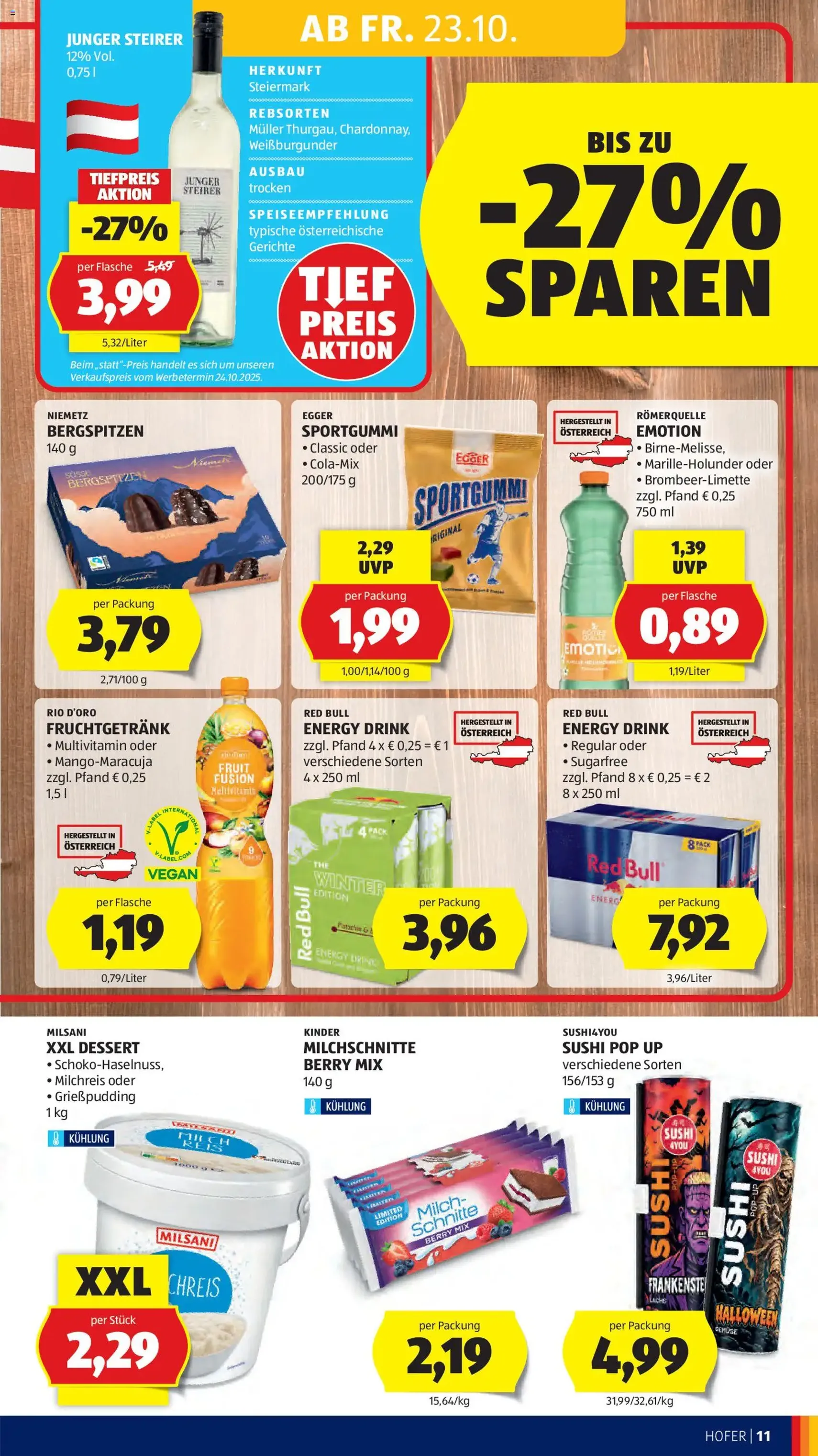 Hofer Flugblatt - Gültiger Prospekt ab 23.10.2026, Seite 19 von insgesamt 50