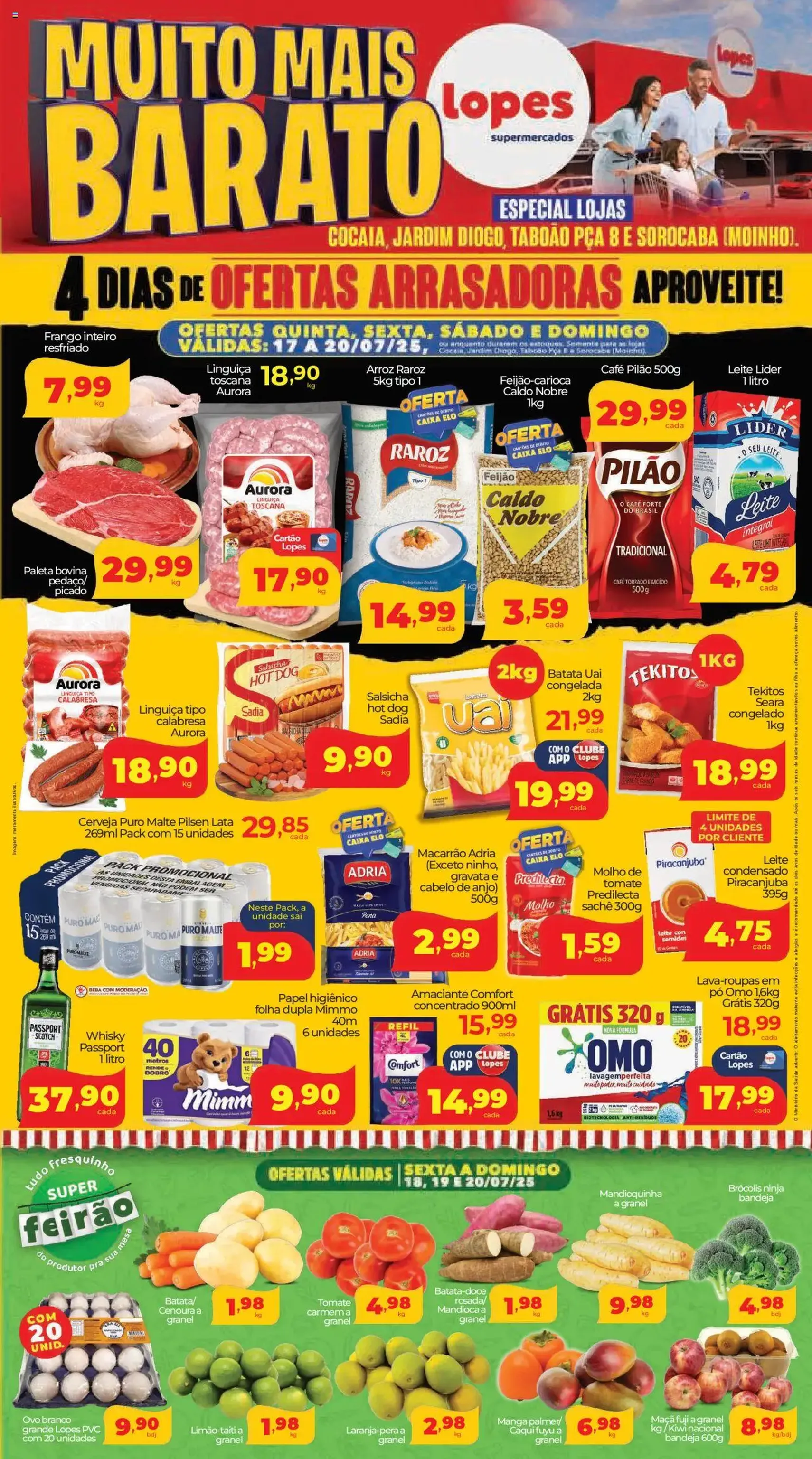 Lopes Supermercados - Ofertas da semana - folheto válido a partir de 17/07/2025 página 1 de 4