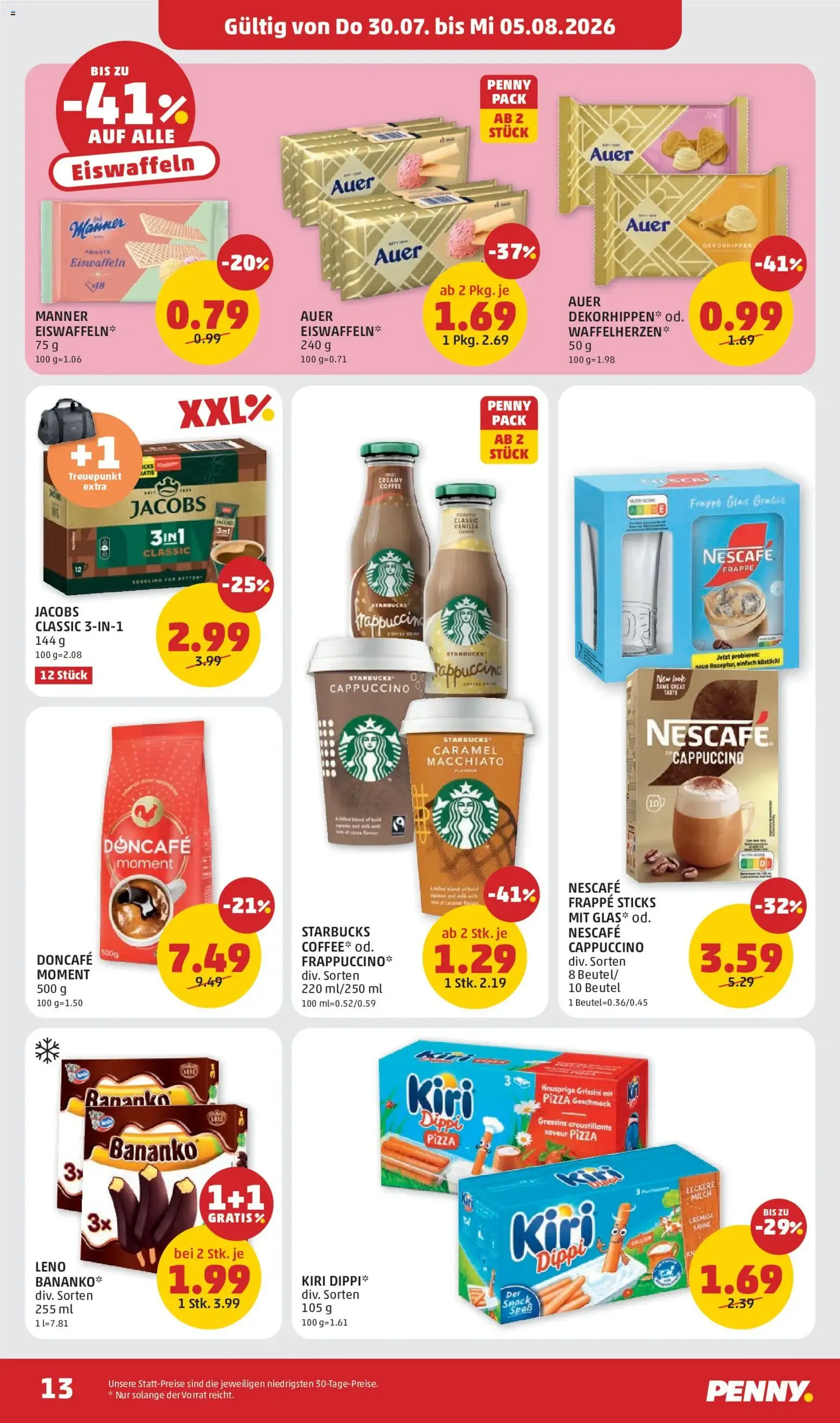 Penny Markt Flugblatt - Gültiger Prospekt ab 30.07.2026, Seite 13 von insgesamt 28