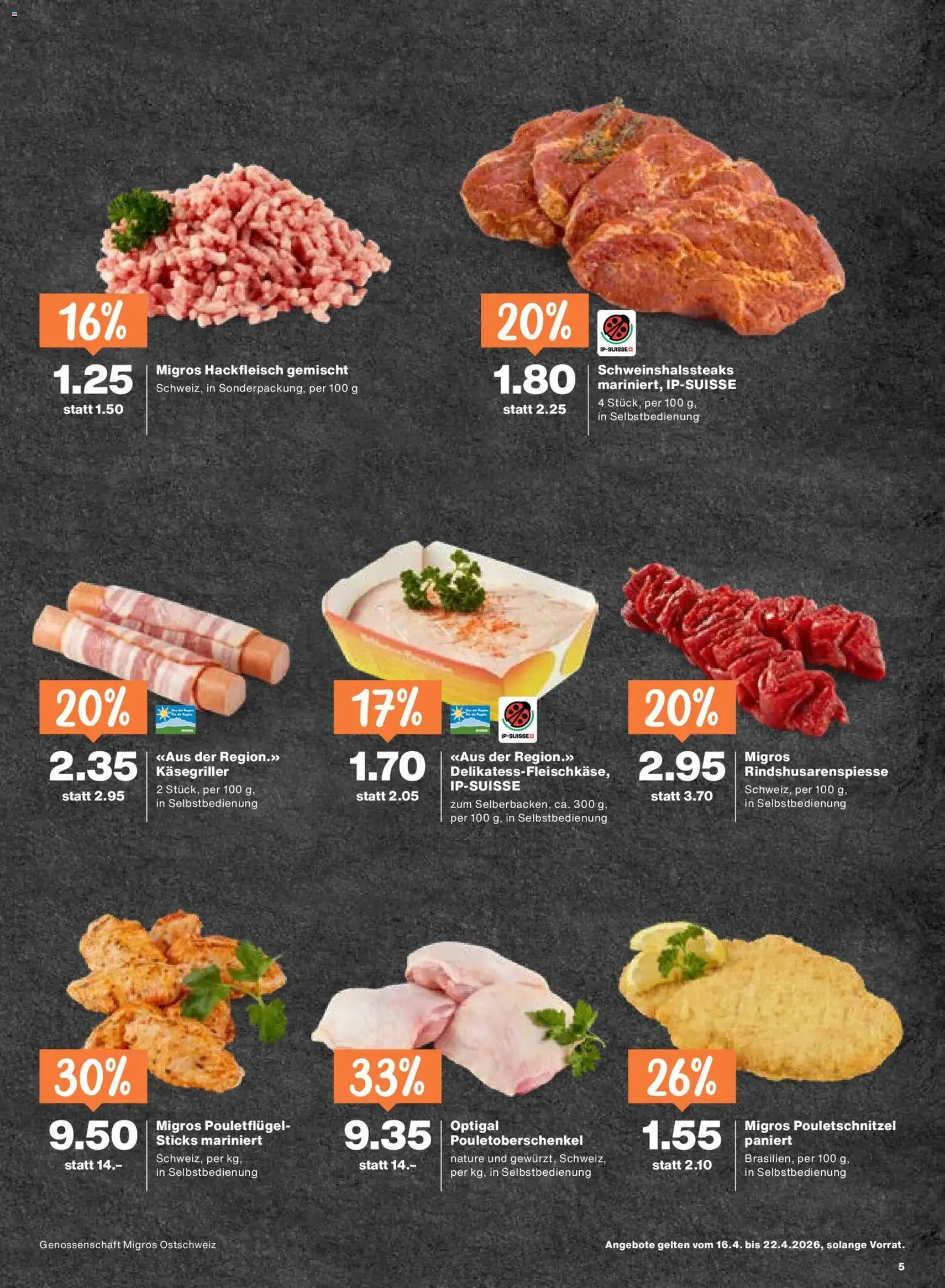 Migros aktionen - Gültiger Prospekt ab 16.04.2026, Seite 5 von insgesamt 24