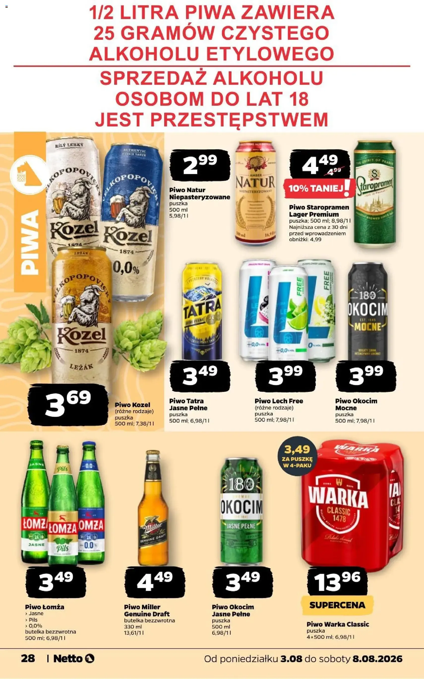 Netto gazetka od poniedziałku - ważny gazetka od 03.08.2026 strona 28 z 37