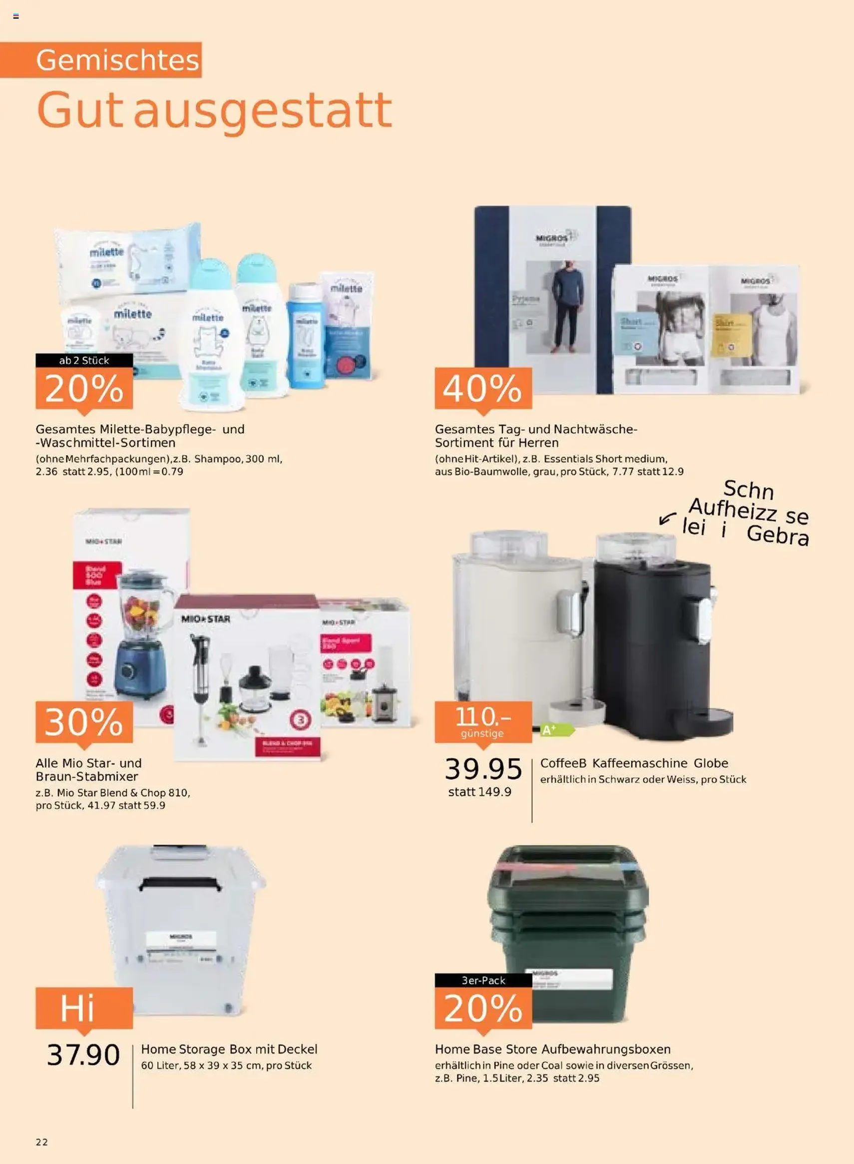 Migros Aktionen - Gültiger Prospekt ab 14.10.2025, Seite 22 von insgesamt 24 Migros Aktionen - Gültiger Prospekt ab 14.10.2025, Seite 22 von insgesamt 24