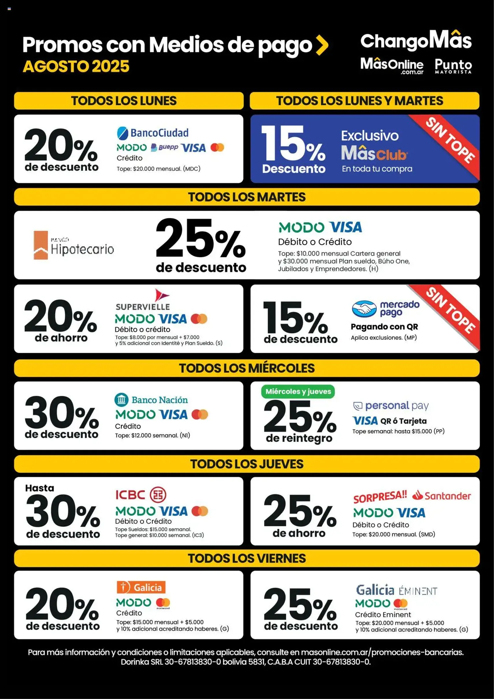 Changomas ofertas - folleto válido desde 07/08/2025 página 15 de 16 Changomas ofertas - folleto válido desde 07/08/2025 página 15 de 16