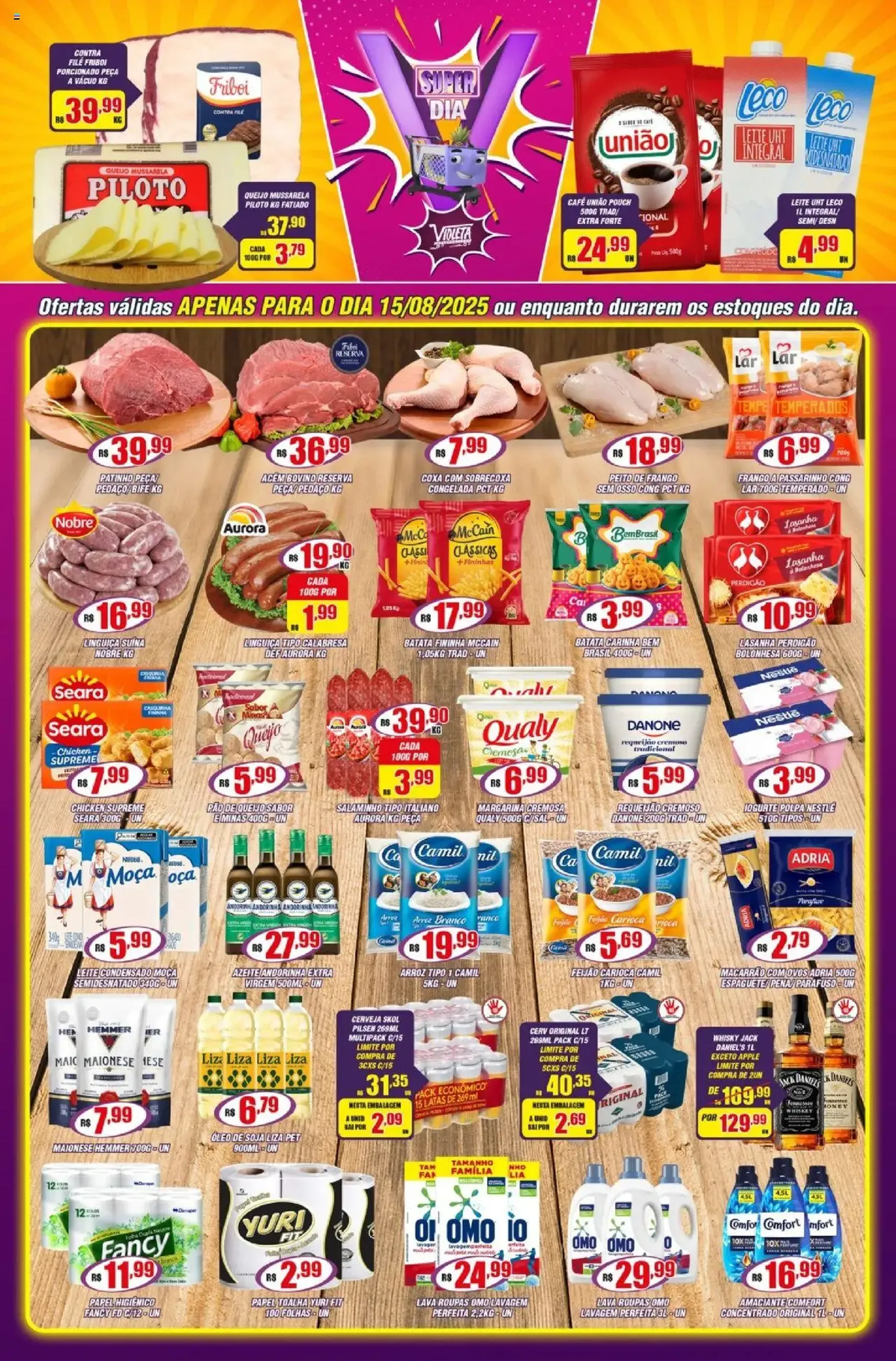 Violeta Supermercados - Ofertas da semana - folheto válido a partir de 15/08/2025 página 1 de 2
