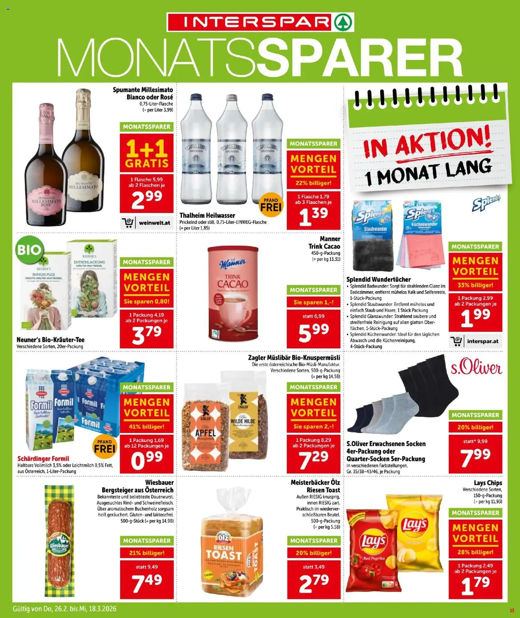 Interspar Flugblatt - Gültiger Prospekt ab 26.02.2026, Seite 13 von insgesamt 24