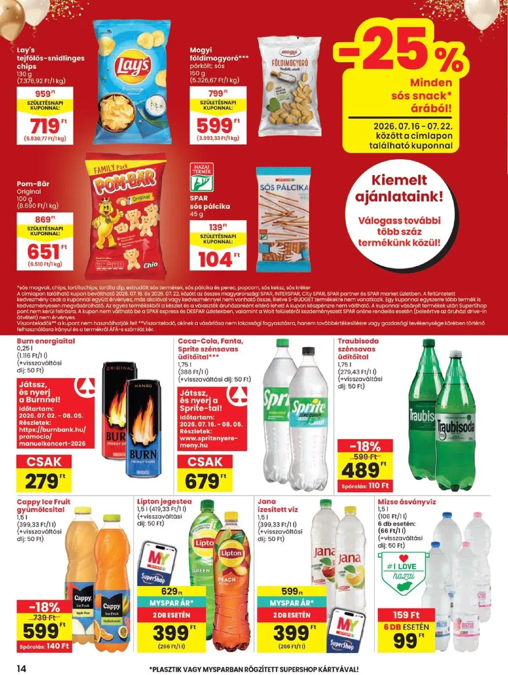 Spar akciós újság - 2026.07.16. érvényes szórólap 14 oldal 20 oldalból