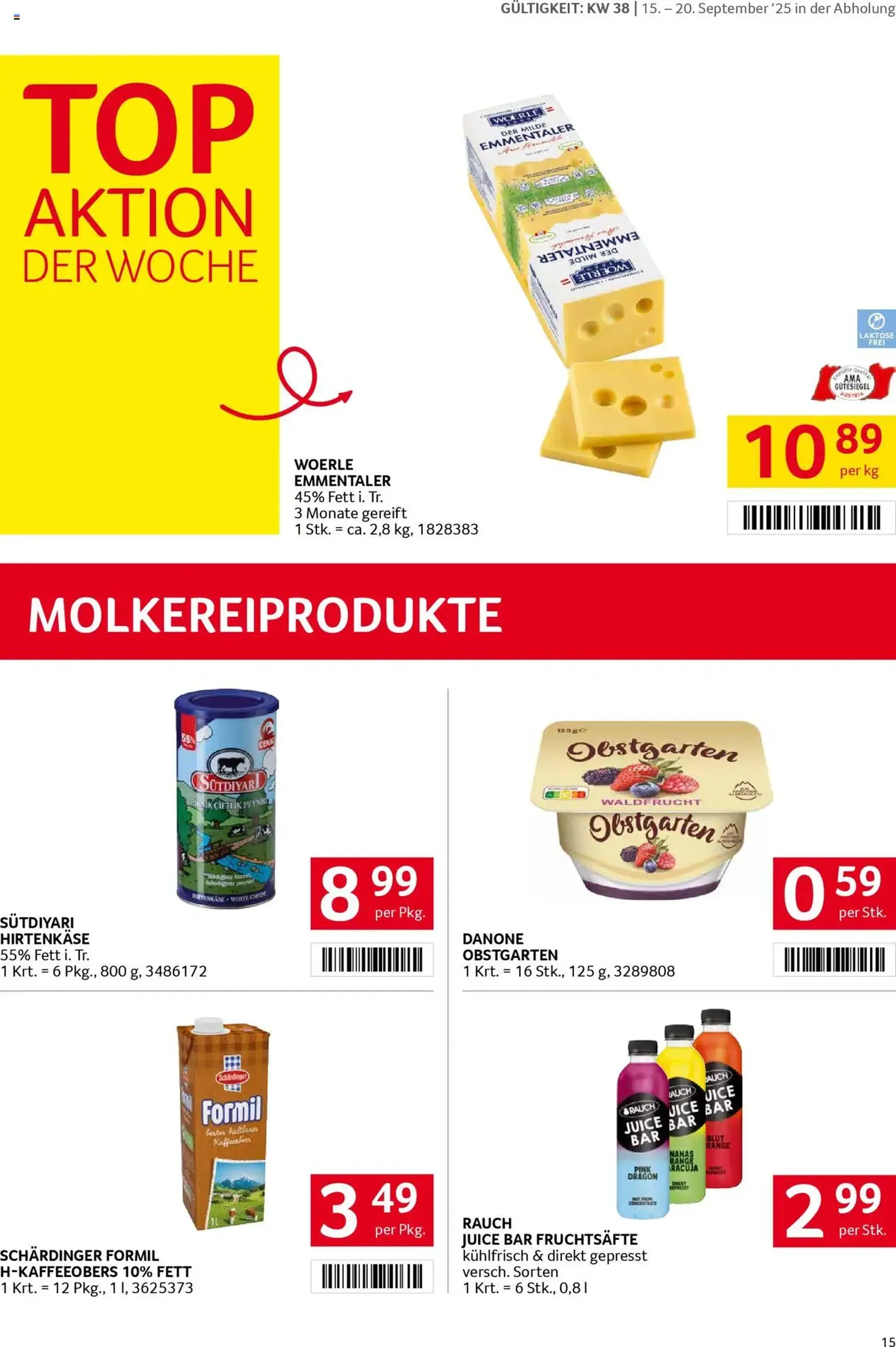 Transgourmet Flugblatt - Gültiger Prospekt ab 14.09.2025, Seite 15 von insgesamt 36 Transgourmet Flugblatt - Gültiger Prospekt ab 14.09.2025, Seite 15 von insgesamt 36