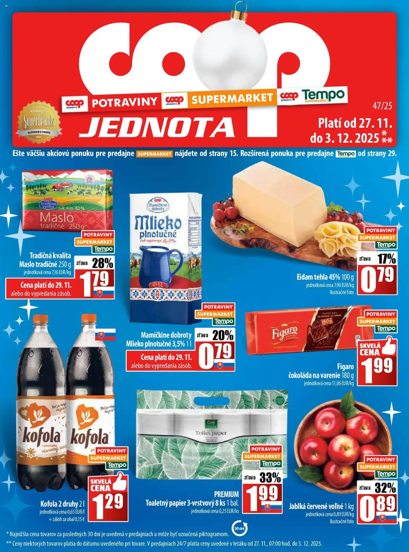 COOP Jednota leták - platný leták od 27.11.2025 strana 1 z 32