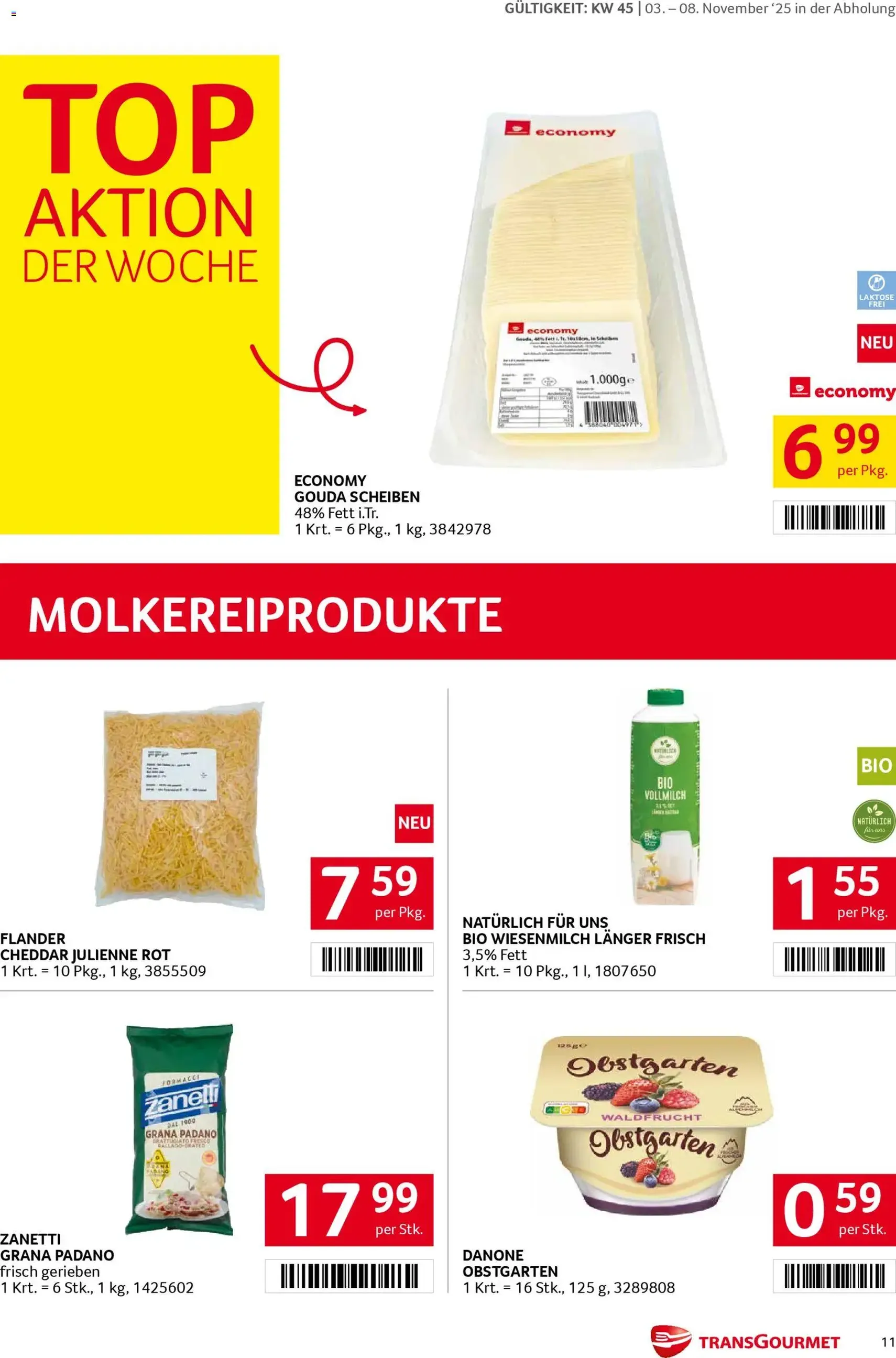 Transgourmet Flugblatt - Gültiger Prospekt ab 03.11.2025, Seite 11 von insgesamt 36