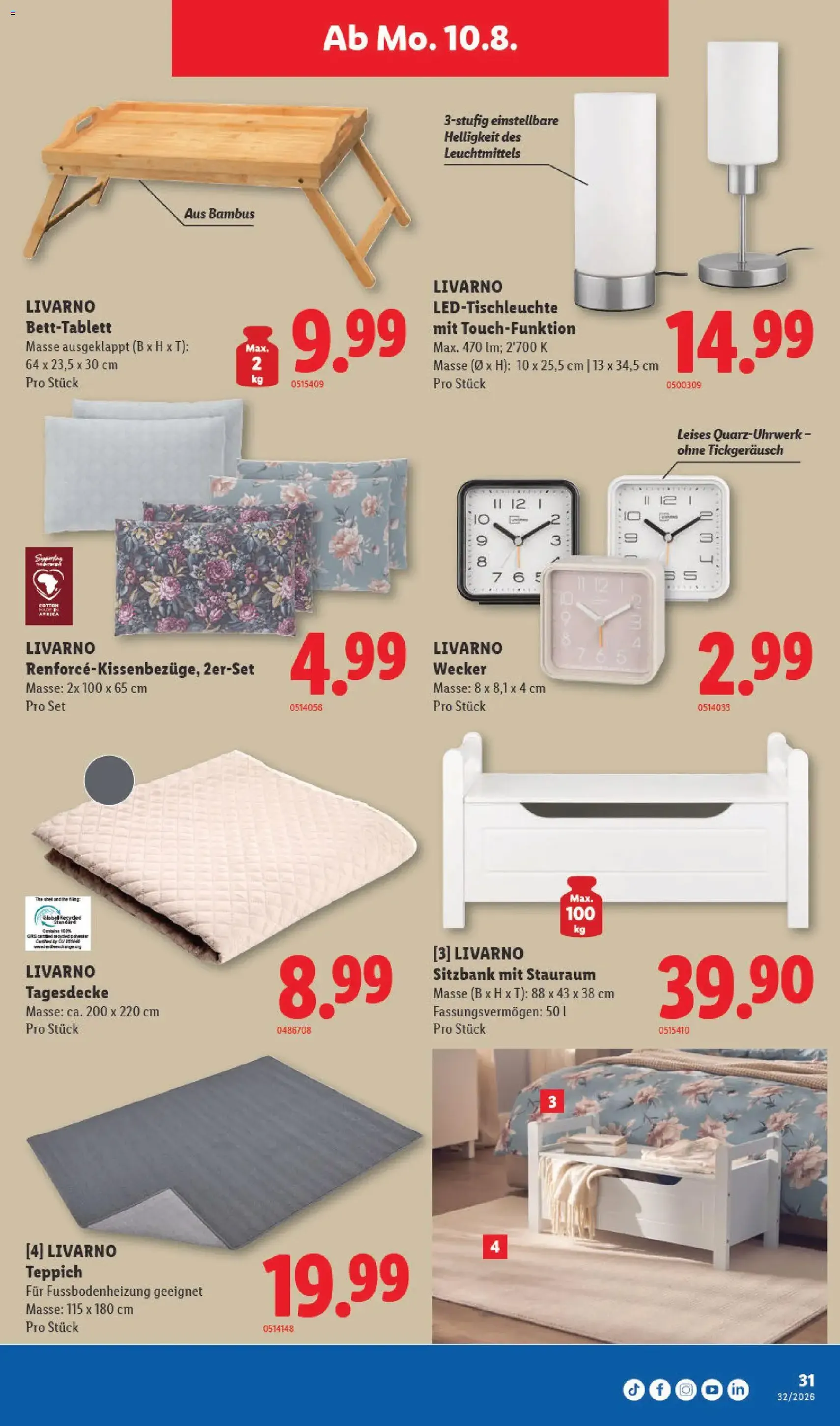 Lidl aktionen - Gültiger Prospekt ab 06.08.2026, Seite 31 von insgesamt 32