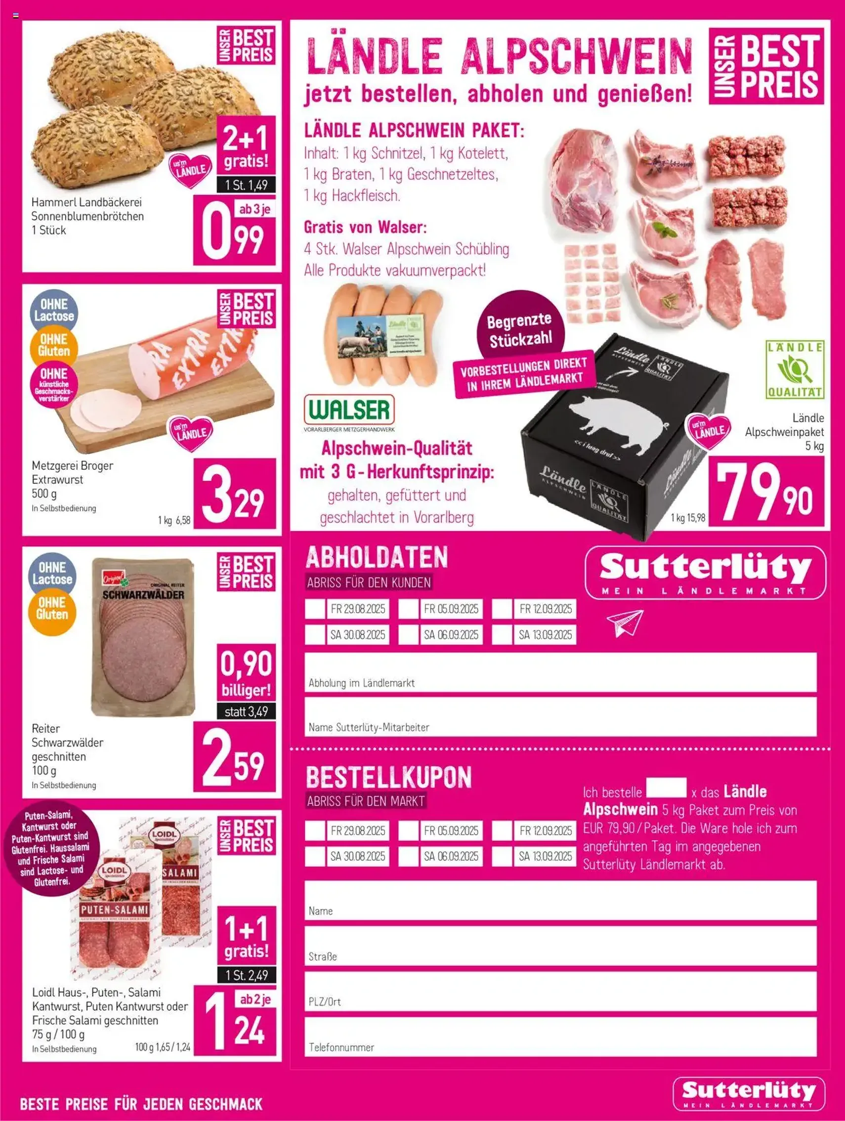 Sutterlüty Flugblatt - Gültiger Prospekt ab 21.08.2025, Seite 7 von insgesamt 24
