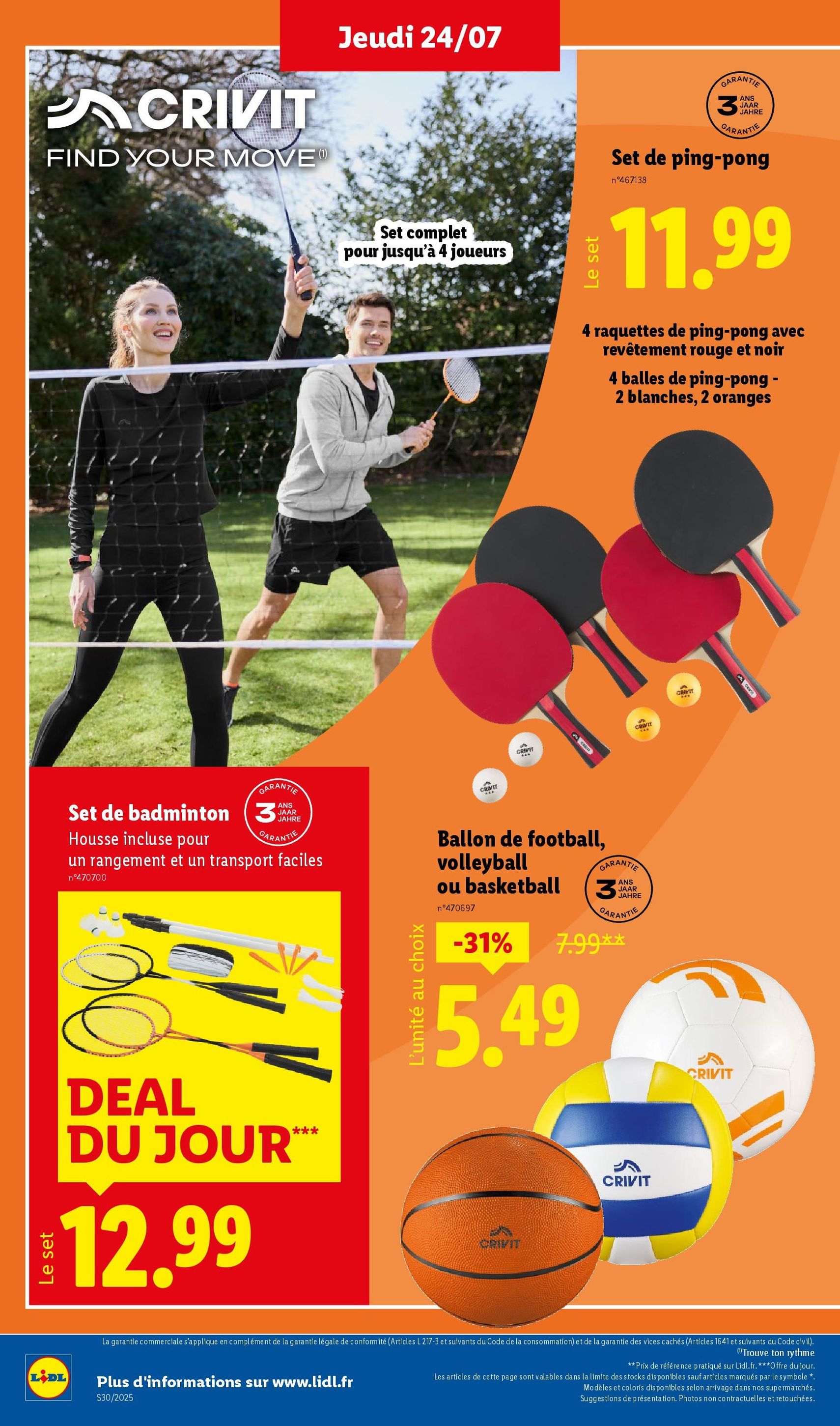 LIDL catalogue semaine 29 - brochure valable à partir du 24/07/2025, page 30 sur 73 LIDL catalogue semaine 29 - brochure valable à partir du 24/07/2025, page 30 sur 73