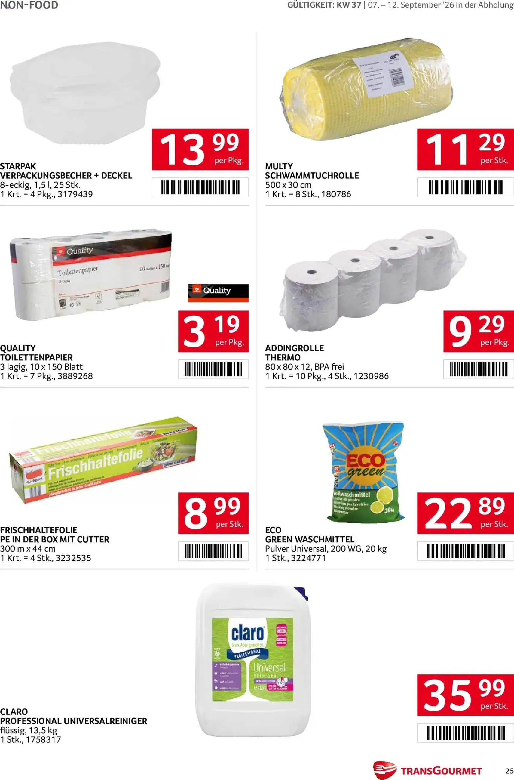 Transgourmet Flugblatt - Gültiger Prospekt ab 07.09.2026, Seite 25 von insgesamt 32