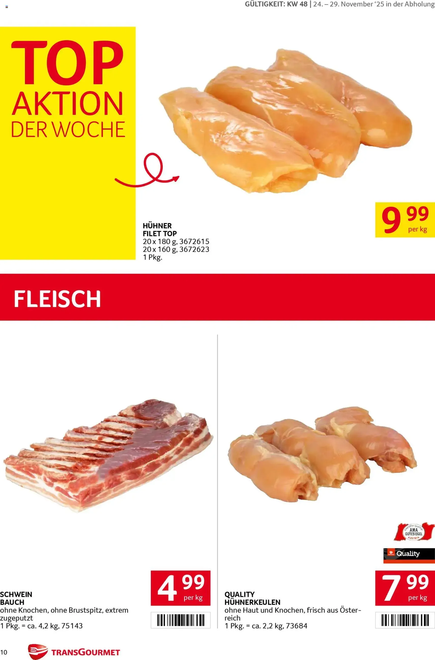 Transgourmet Flugblatt - Gültiger Prospekt ab 24.11.2025, Seite 10 von insgesamt 32