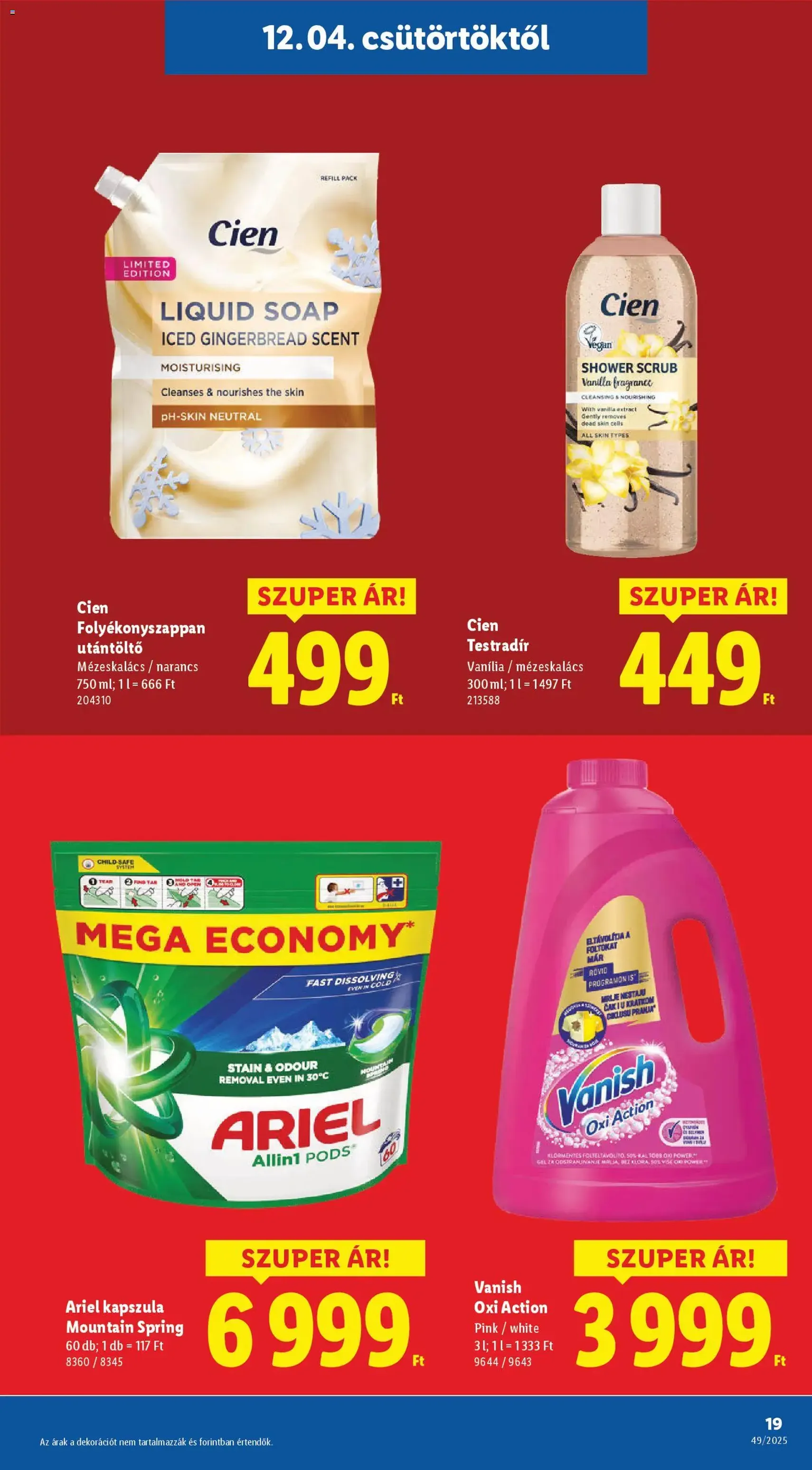 Lidl Akciós újság - 2025.12.04. érvényes szórólap 19 oldal 62 oldalból