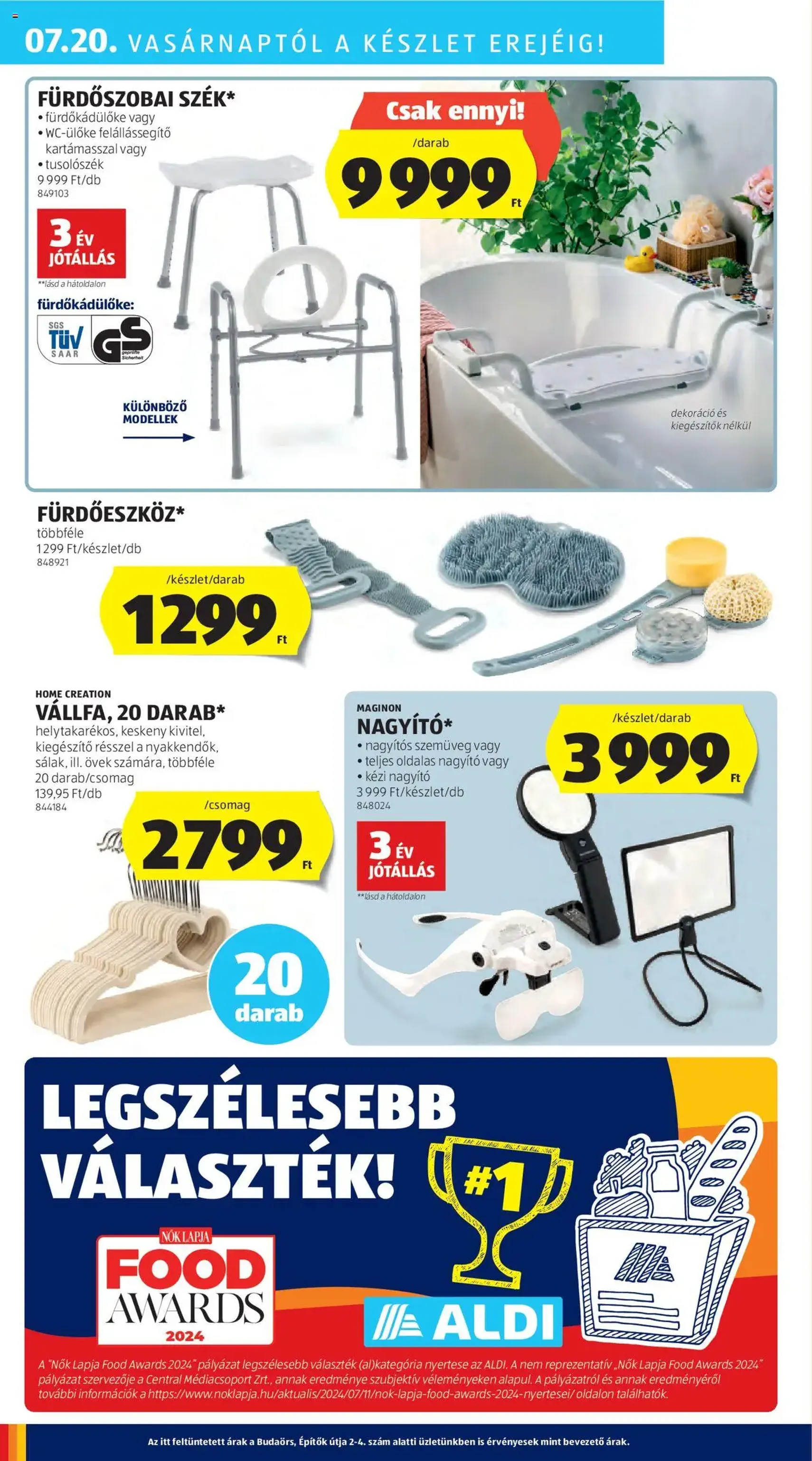 Aldi Akciós újság - 2025.07.17. érvényes szórólap 50 oldal 56 oldalból Aldi Akciós újság - 2025.07.17. érvényes szórólap 50 oldal 56 oldalból