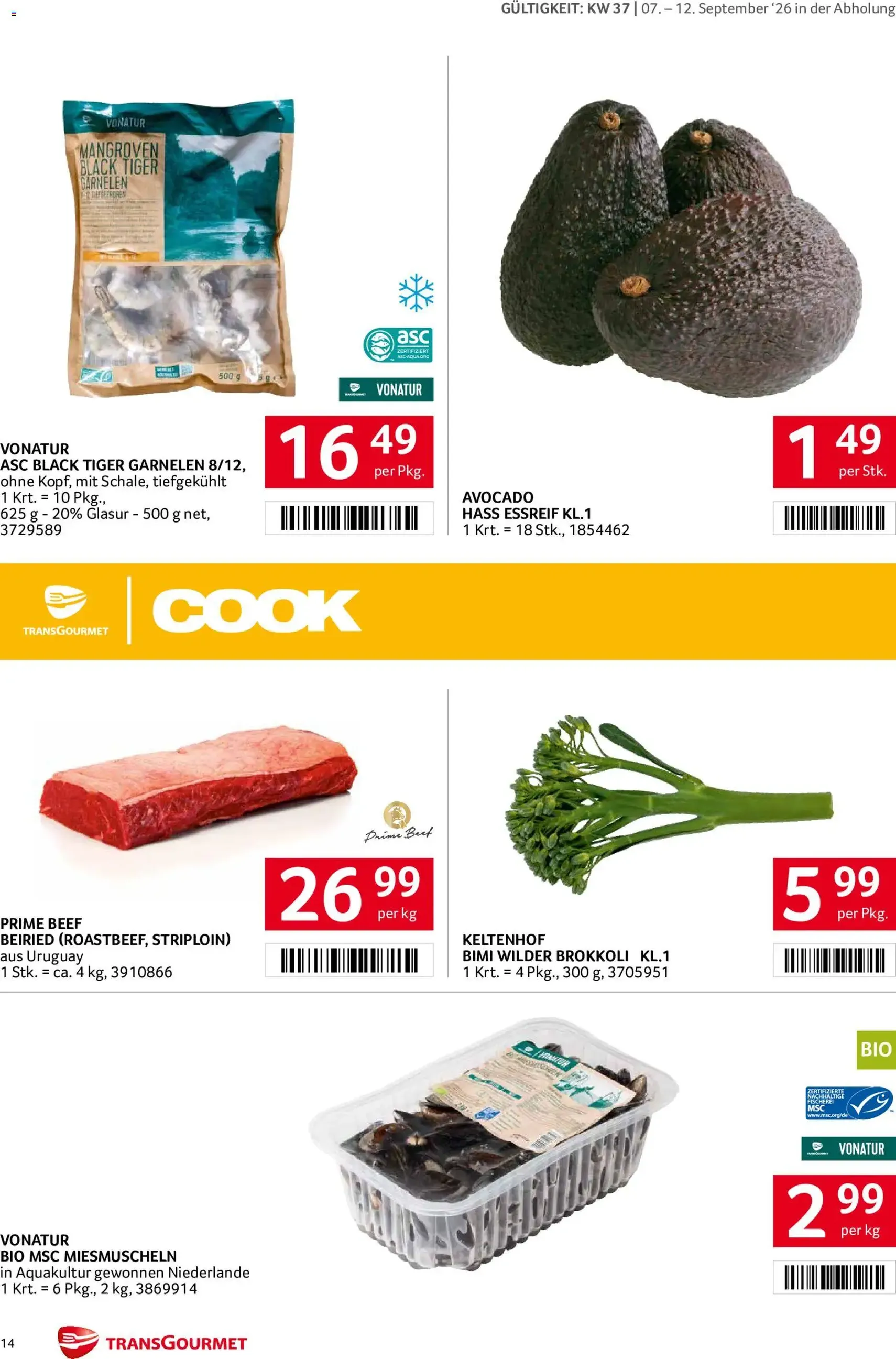 Transgourmet Flugblatt - Gültiger Prospekt ab 07.09.2026, Seite 14 von insgesamt 32