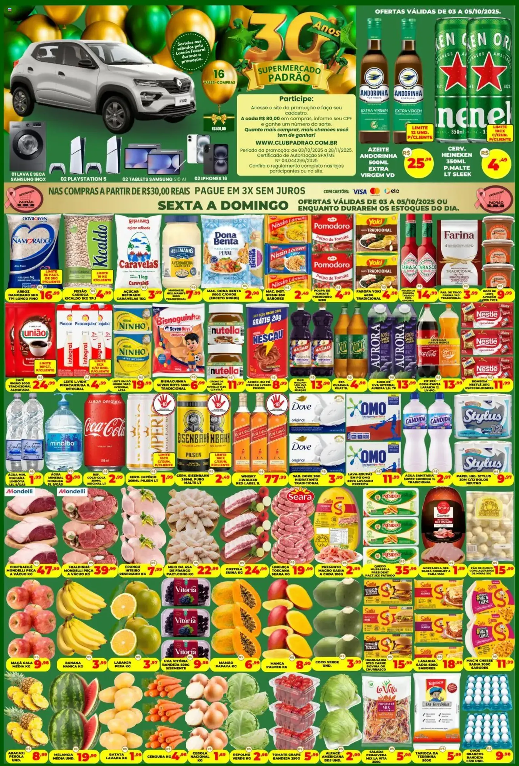 Supermercado Padrão - Ofertas da semana - folheto válido a partir de 03/10/2025 página 1 de 2