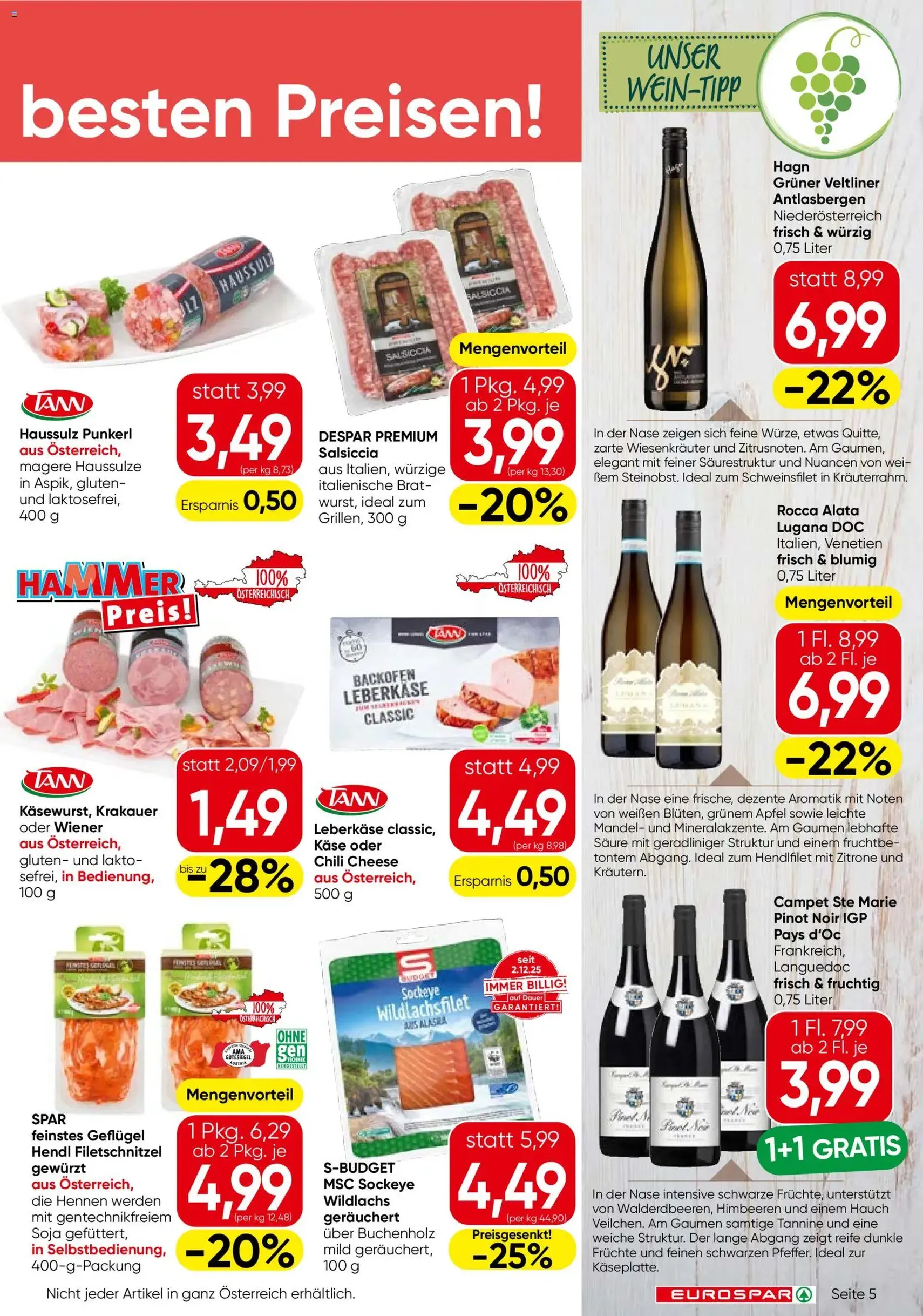 Eurospar Flugblatt - Gültiger Prospekt ab 03.06.2026, Seite 5 von insgesamt 16