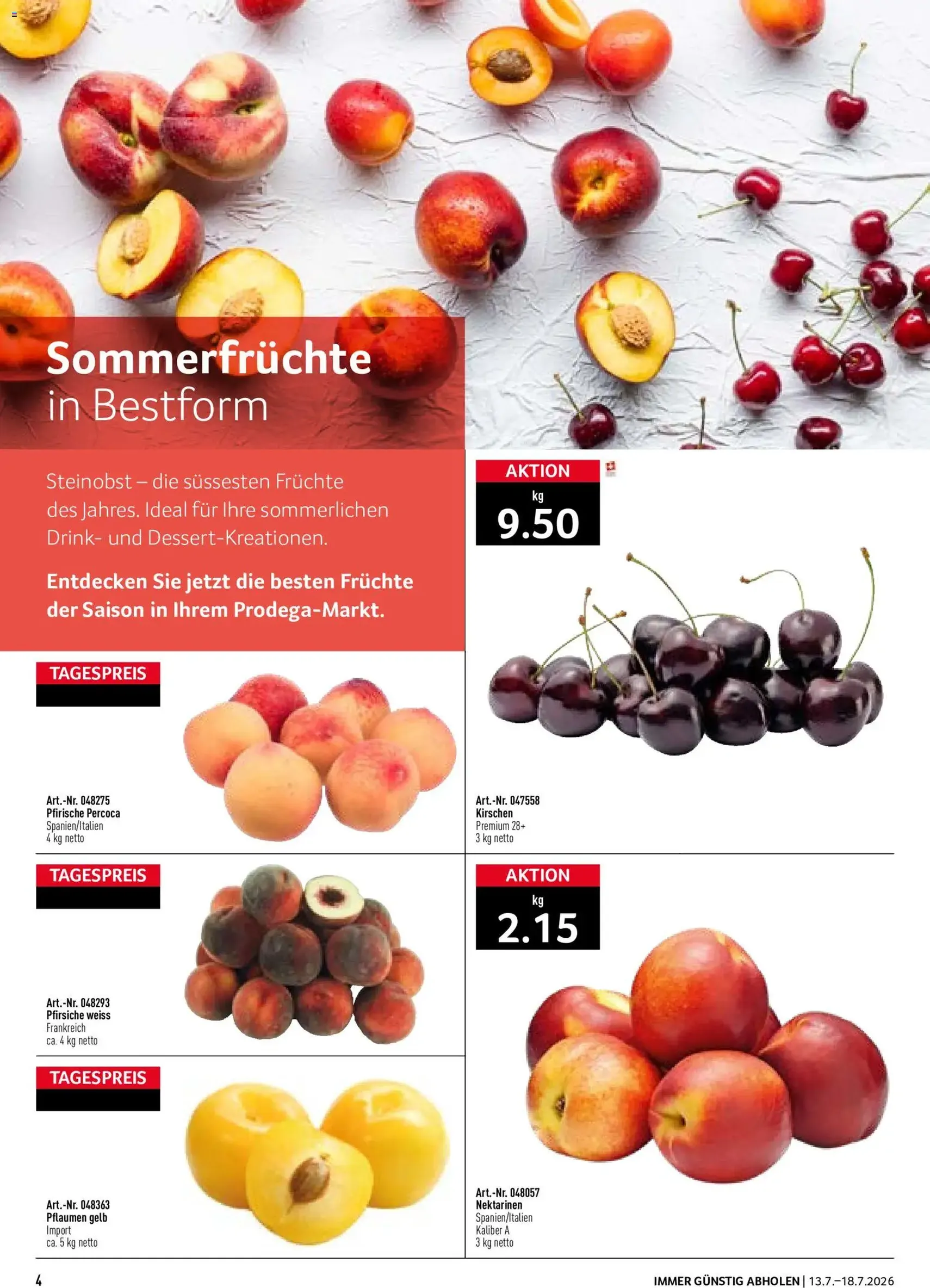 Prodega aktionen - Gültiger Prospekt ab 13.07.2026, Seite 4 von insgesamt 36