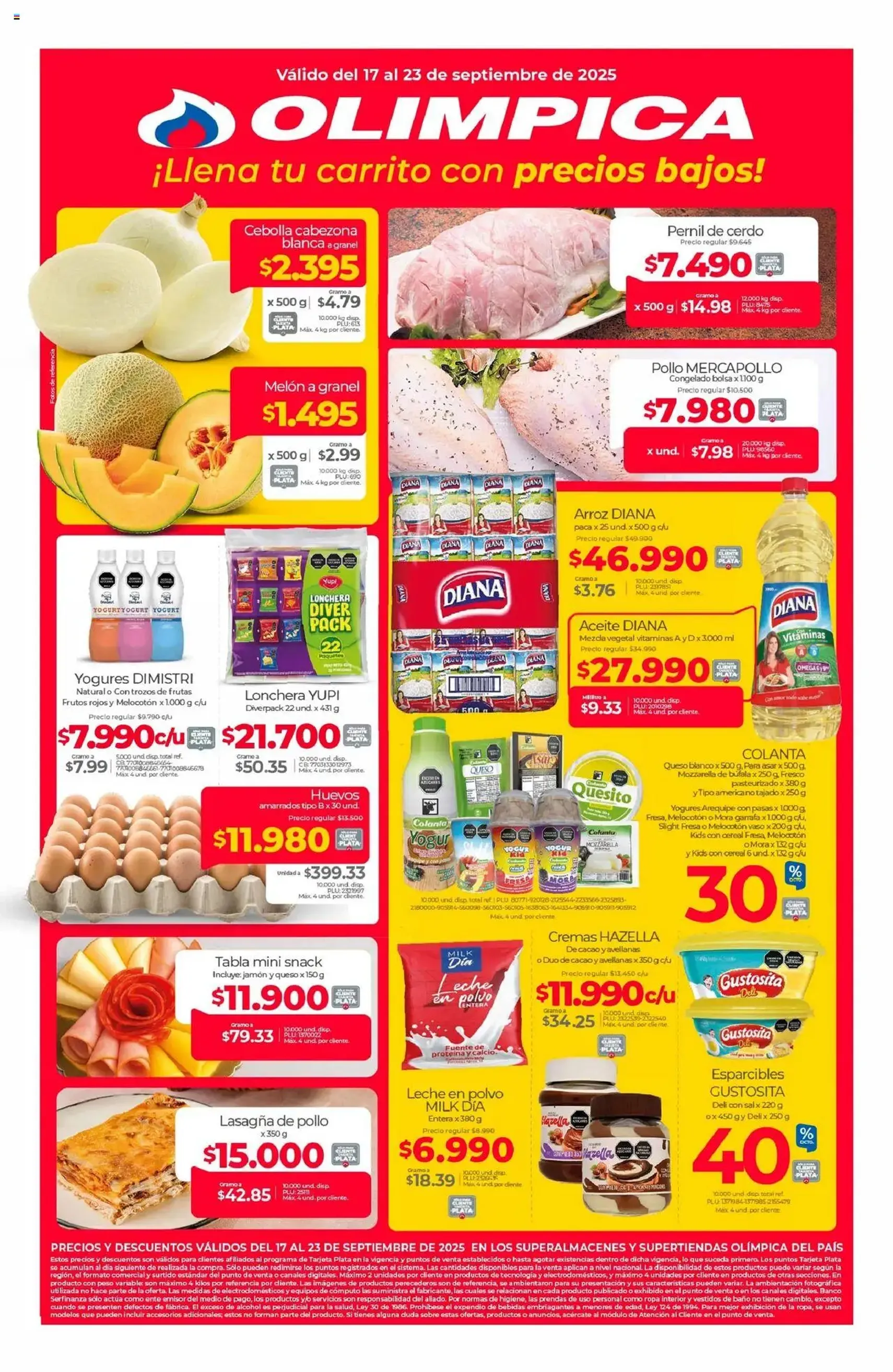 Olímpica - Precios bajos - folleto válido desde 17/09/2025 página 1 de 2
