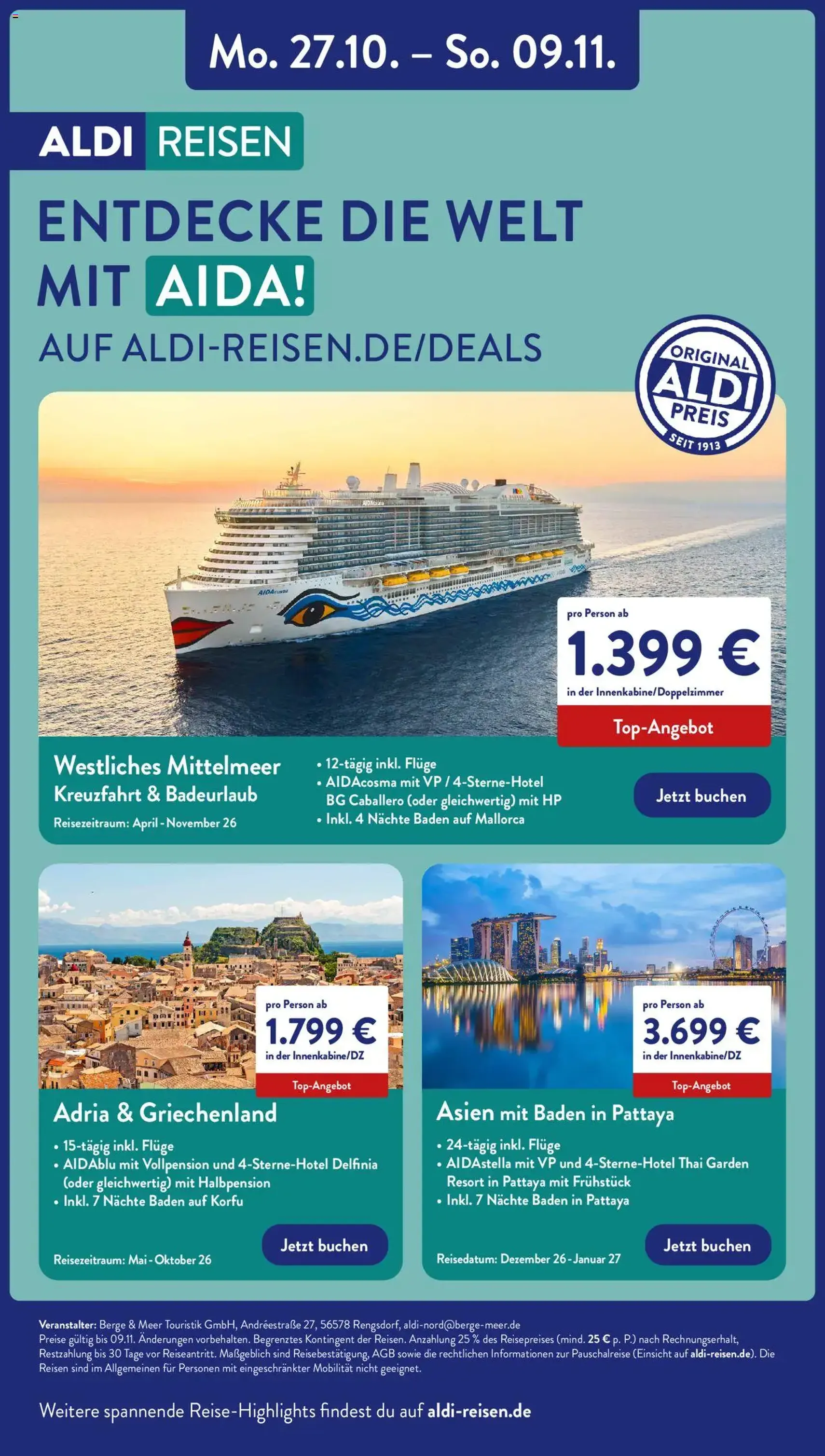 Aldi Prospekt - Gültiger Prospekt ab 27.10.2025, Seite 43 von insgesamt 45 Aldi Prospekt - Gültiger Prospekt ab 27.10.2025, Seite 43 von insgesamt 45