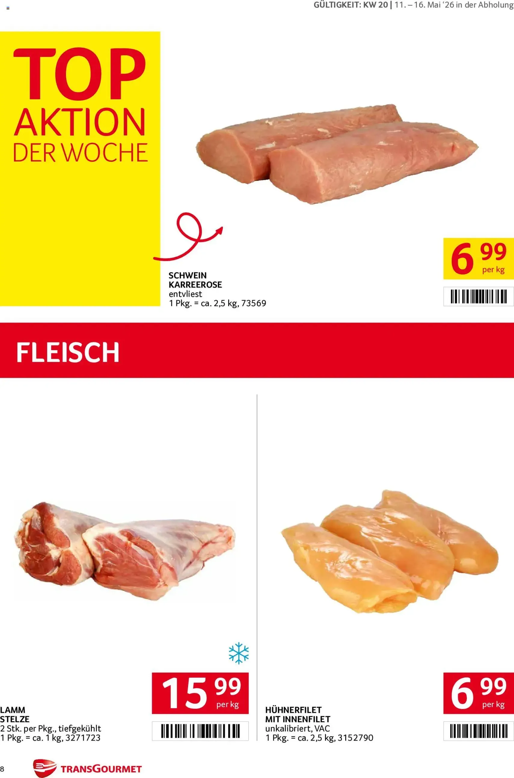 Transgourmet Flugblatt - Gültiger Prospekt ab 11.05.2026, Seite 8 von insgesamt 40