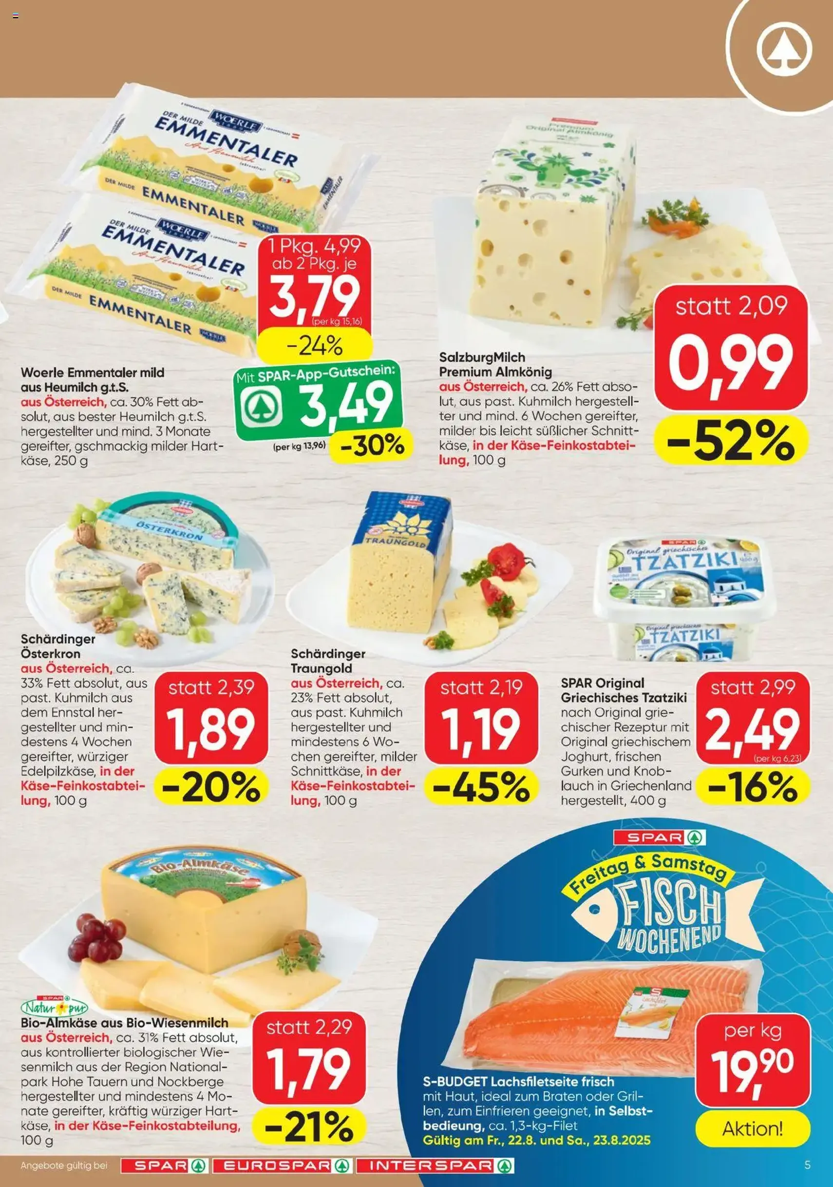 Spar Flugblatt - Gültiger Prospekt ab 21.08.2025, Seite 5 von insgesamt 16 Spar Flugblatt - Gültiger Prospekt ab 21.08.2025, Seite 5 von insgesamt 16